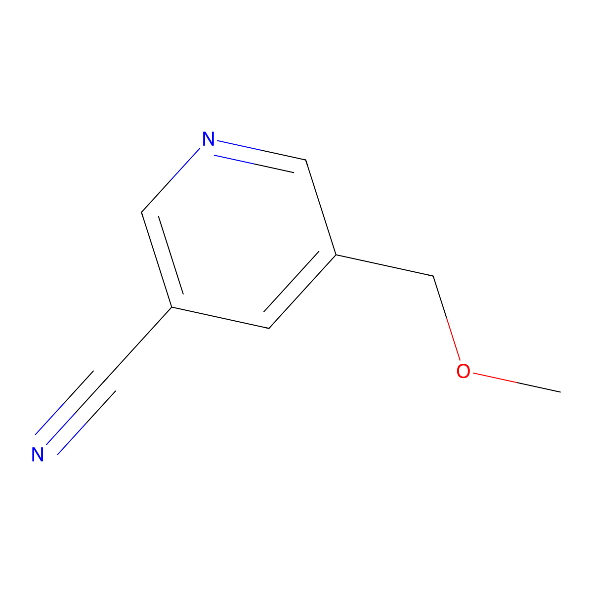 5-(Methoxymethyl)nicotinonitrile molecular structure, CAS 1781744-20-4