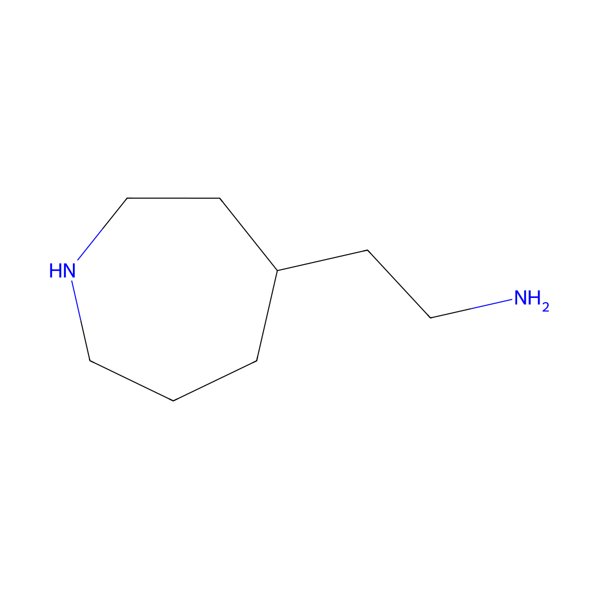 2-(Azepan-4-yl)ethan-1-amine molecular structure, CAS 1781749-12-9