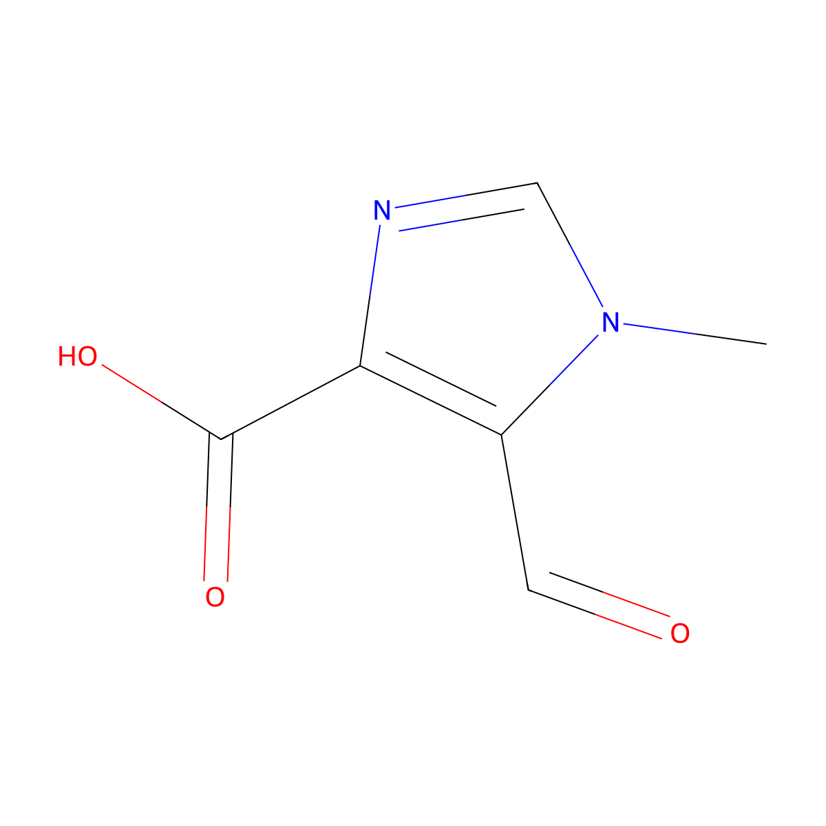 5-formyl-1-methyl-1H-imidazole-4-carboxylic acid molecular structure, CAS 1781749-91-4