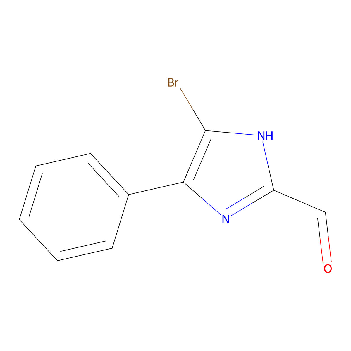 5-Bromo-4-phenyl-1H-imidazole-2-carbaldehyde molecular structure, CAS 1781754-16-2