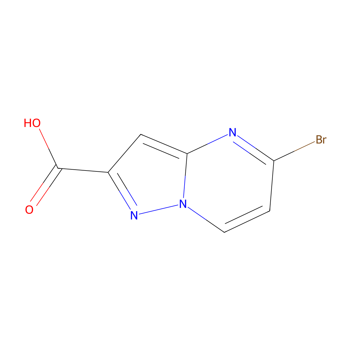 5-Bromopyrazolo(1,5-a)pyrimidine-2-carboxylic acid molecular structure, CAS 1781756-56-6