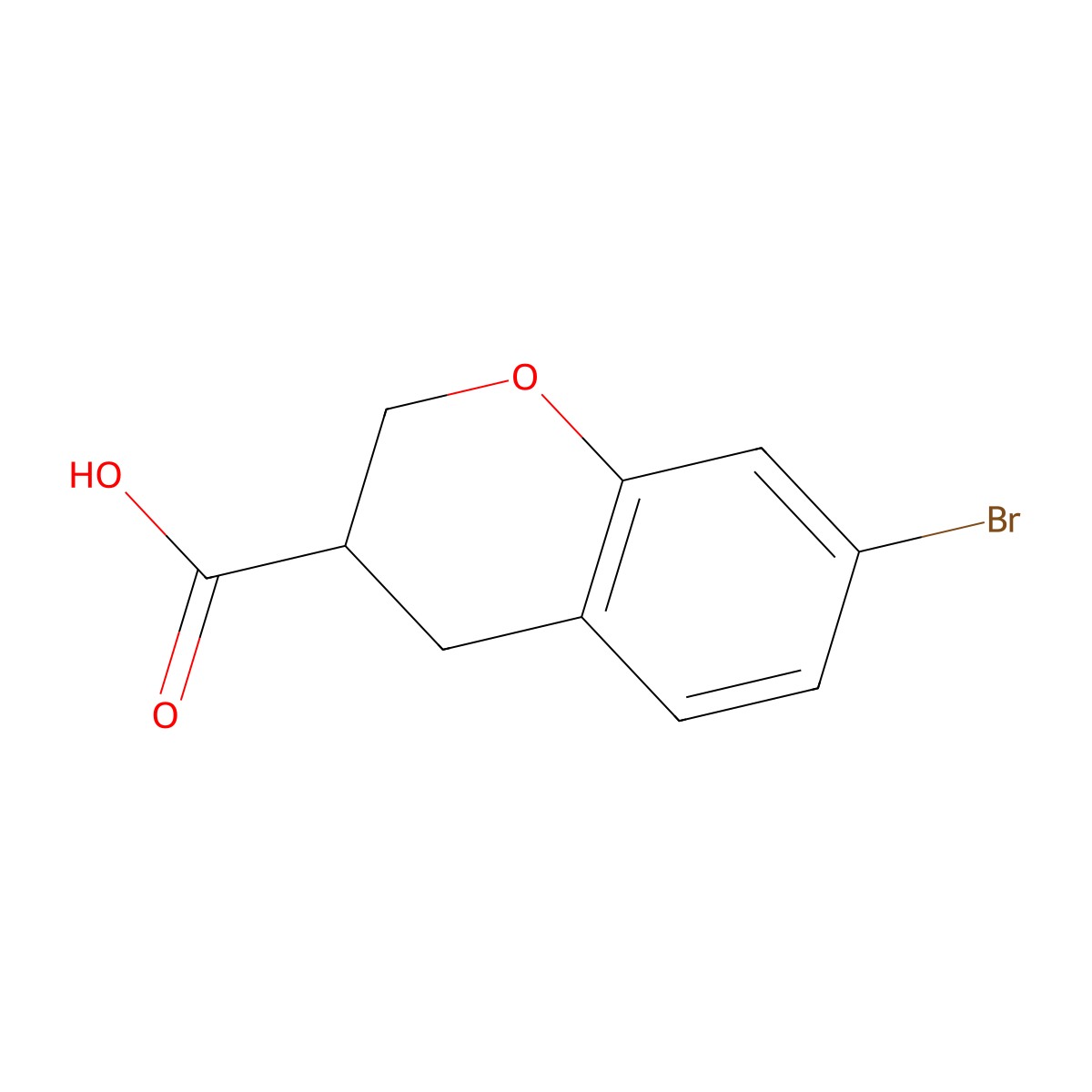 7-Bromochroman-3-carboxylic acid molecular structure, CAS 1781758-38-0