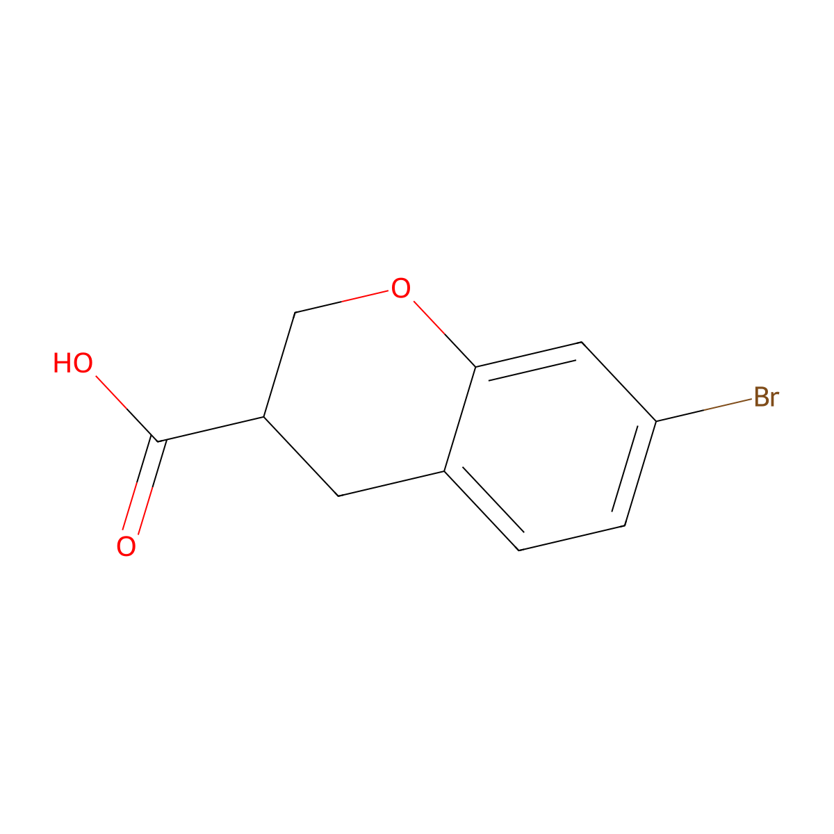 7-Bromochroman-3-carboxylic acid molecular structure, CAS 1781758-38-0
