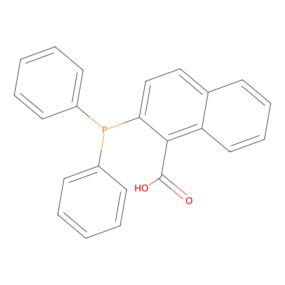 2-(Diphenylphosphino)-1-naphthoic acid molecular structure, CAS 178176-80-2
