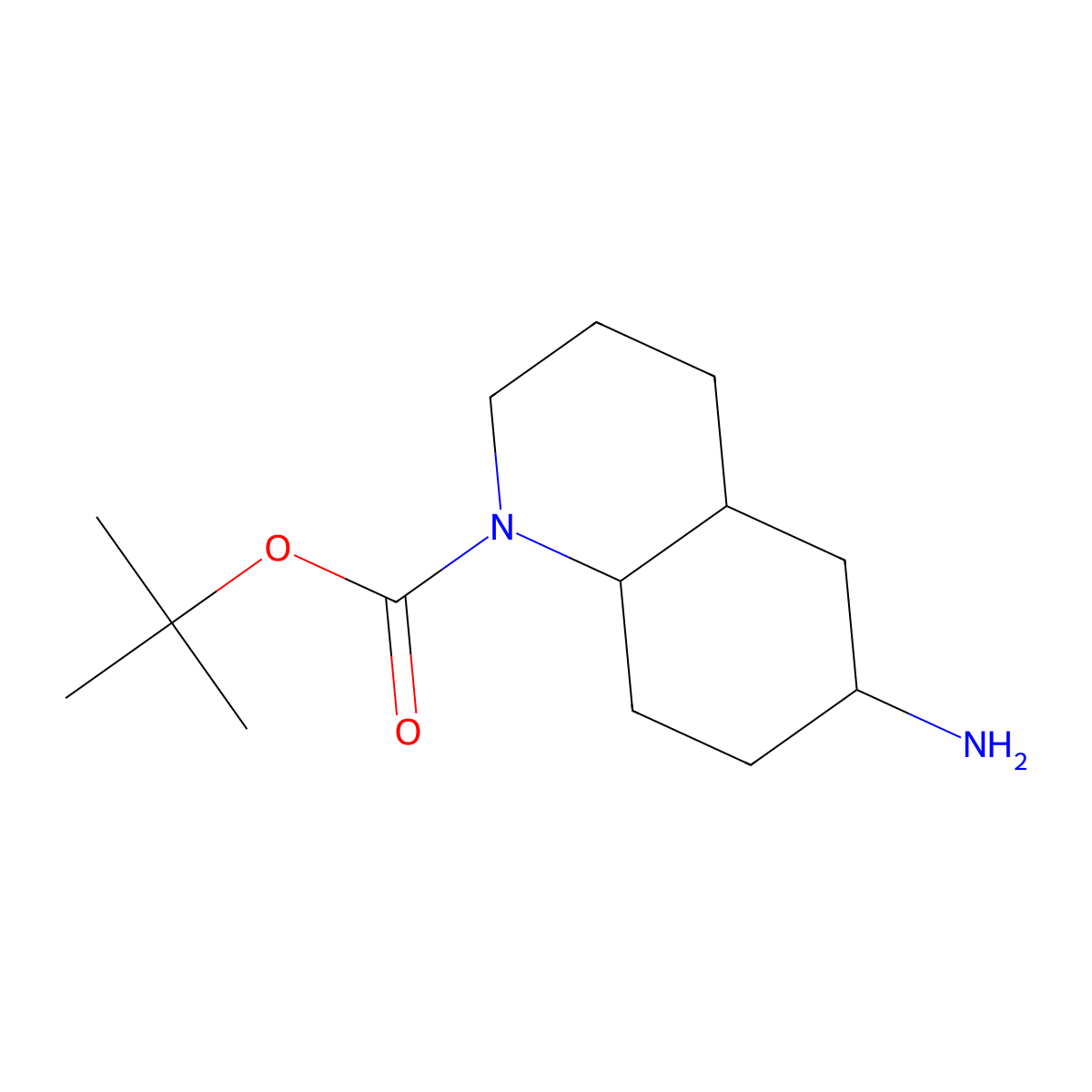 Tert-butyl 6-amino-decahydroquinoline-1-carboxylate molecular structure, CAS 1781760-04-0