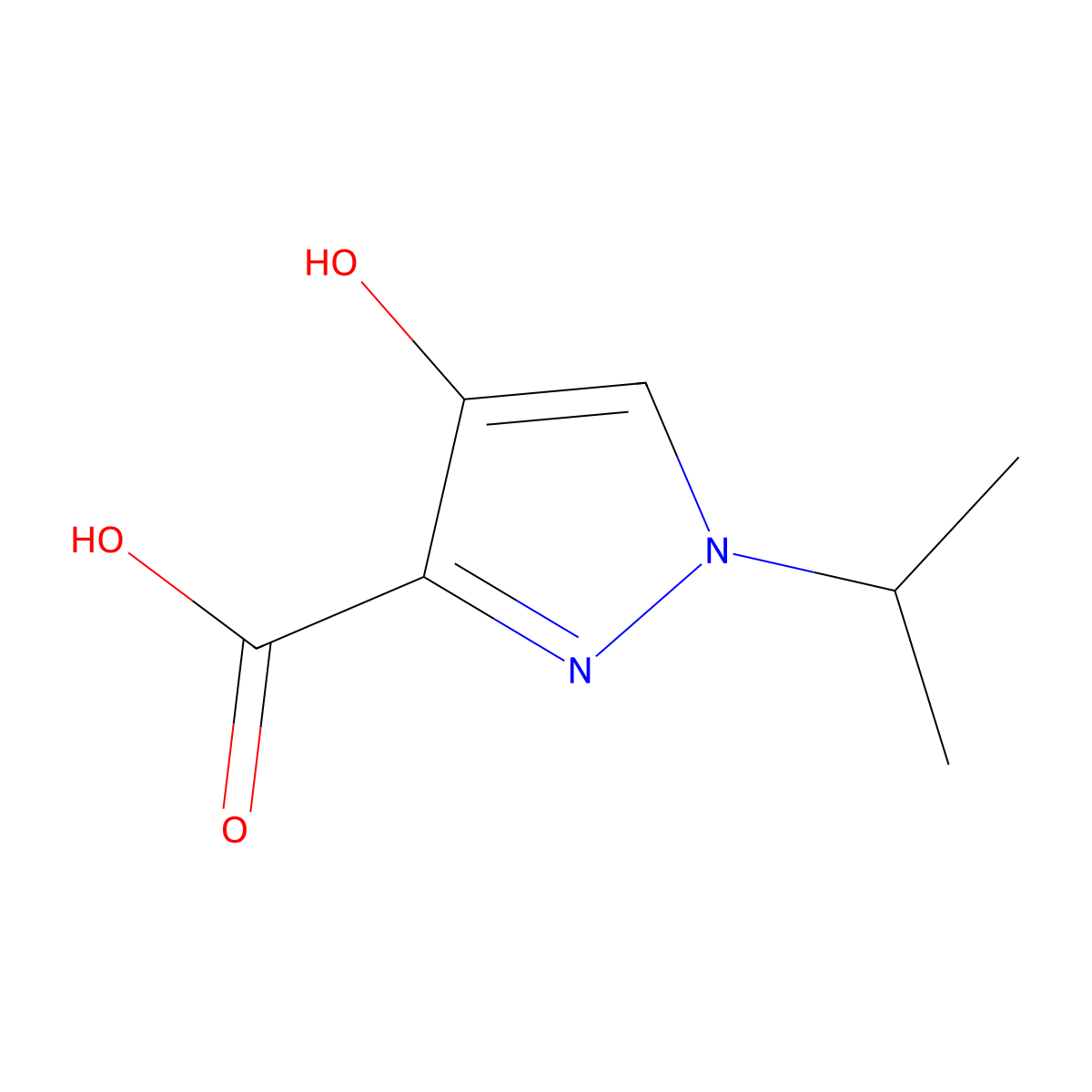 4-Hydroxy-1-(propan-2-yl)-1H-pyrazole-3-carboxylic acid molecular structure, CAS 1781762-24-0