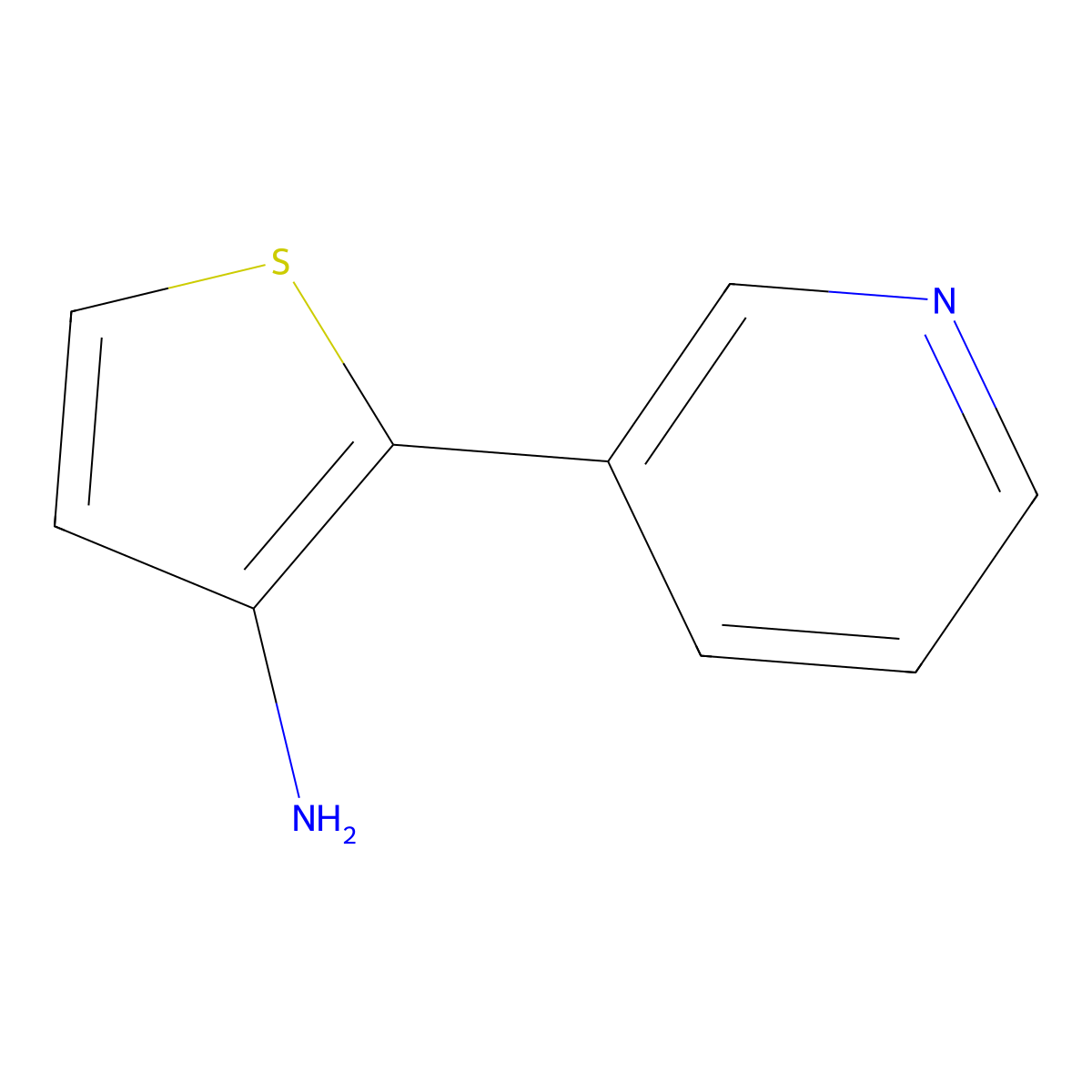 2-(Pyridin-3-yl)thiophen-3-amine molecular structure, CAS 1781762-89-7