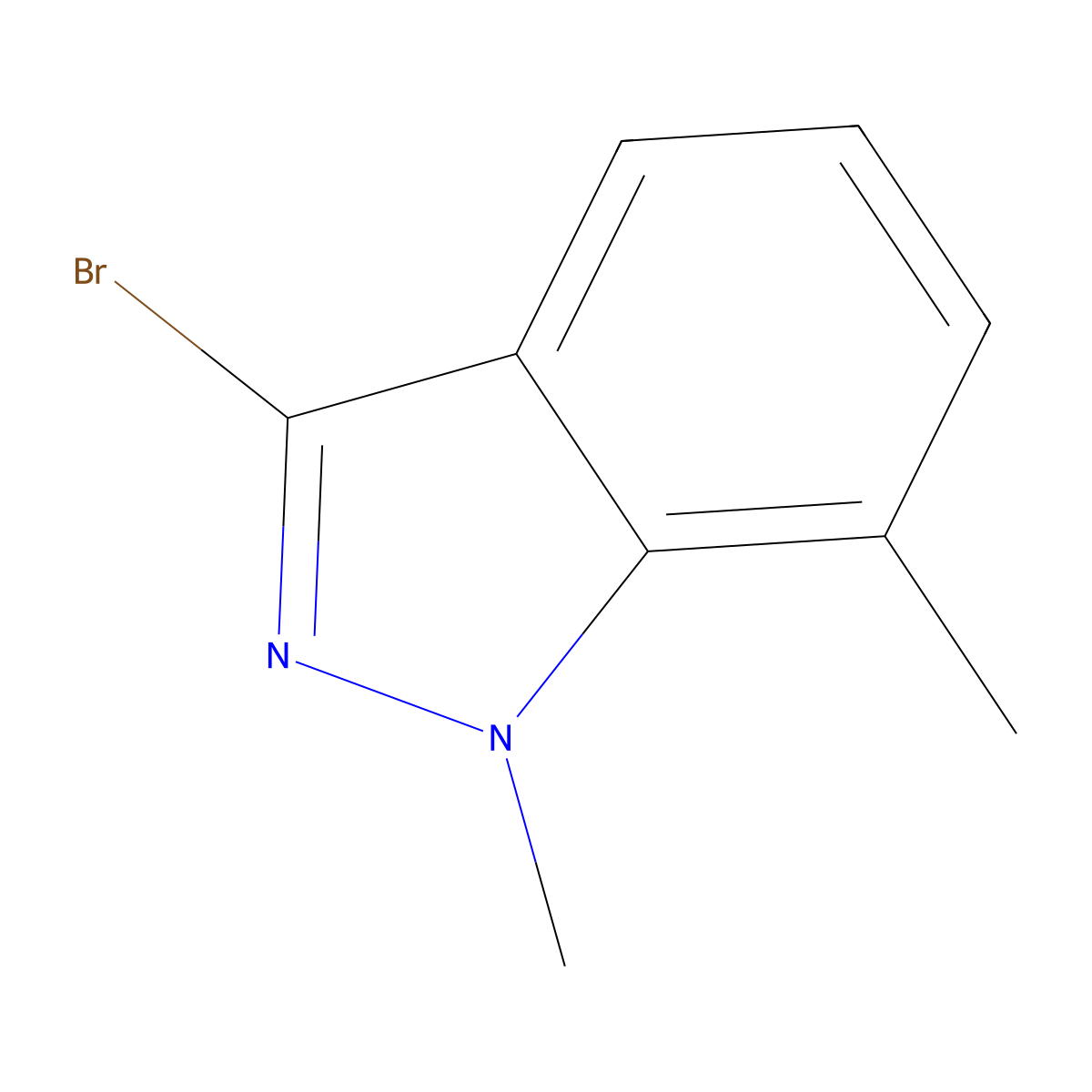 3-bromo-1,7-dimethyl-1H-indazole molecular structure, CAS 1781769-80-9