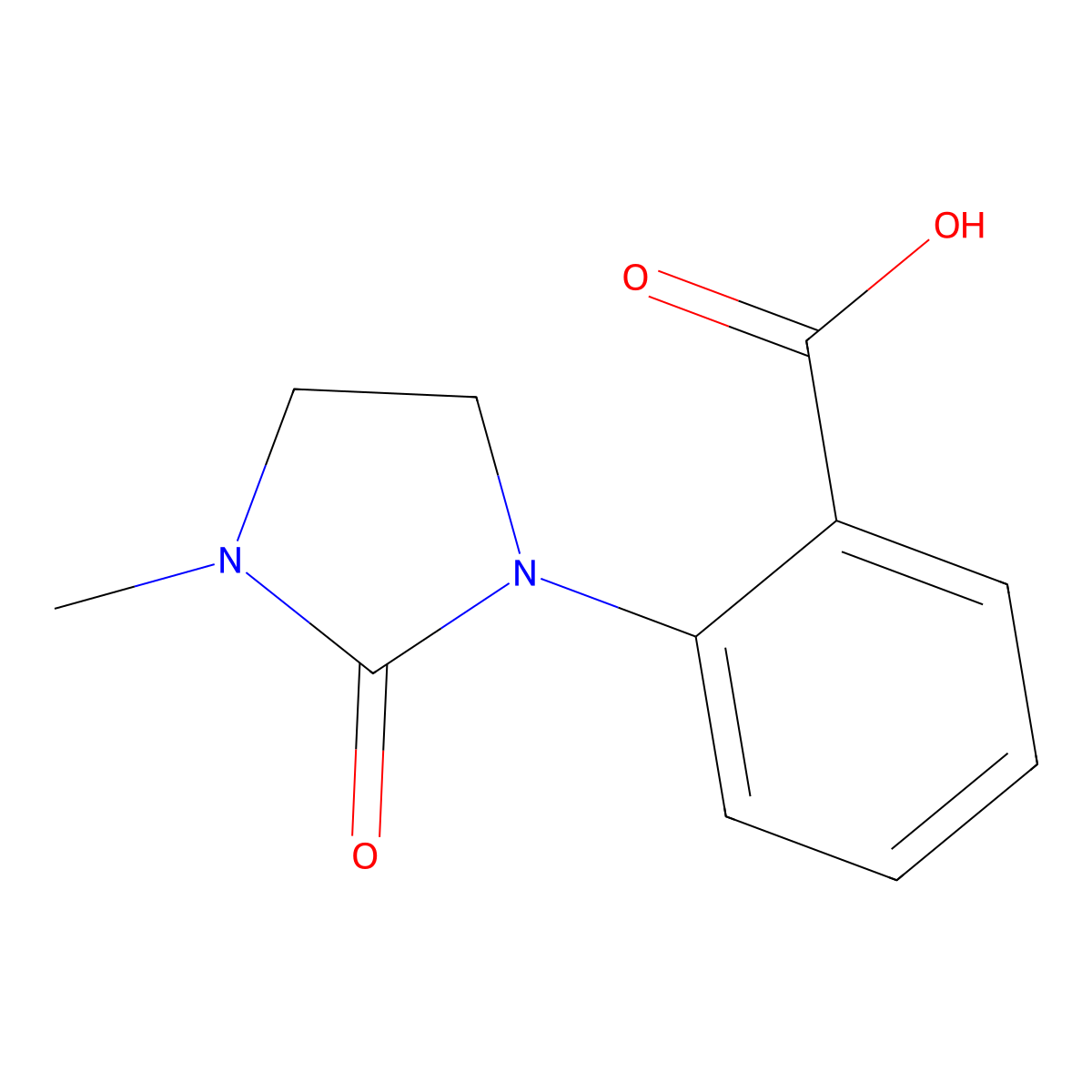 2-(3-Methyl-2-oxoimidazolidin-1-yl)benzoic acid molecular structure, CAS 1781769-95-6