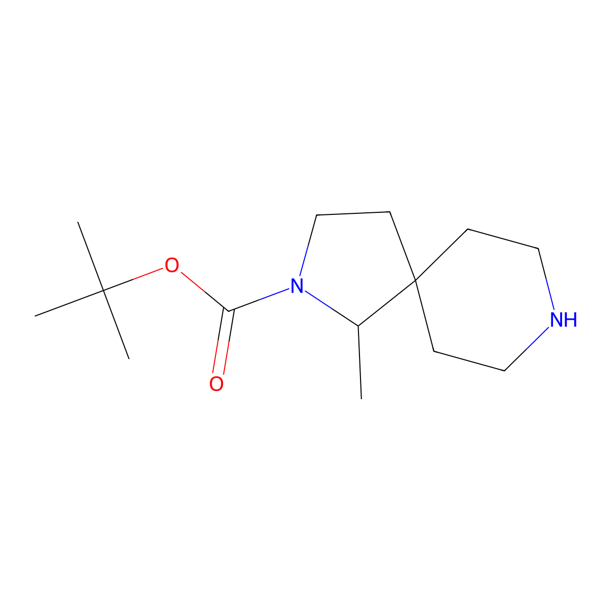 tert-Butyl 1-methyl-2,8-diazaspiro[4.5]decane-2-carboxylate molecular structure, CAS 1781770-53-3