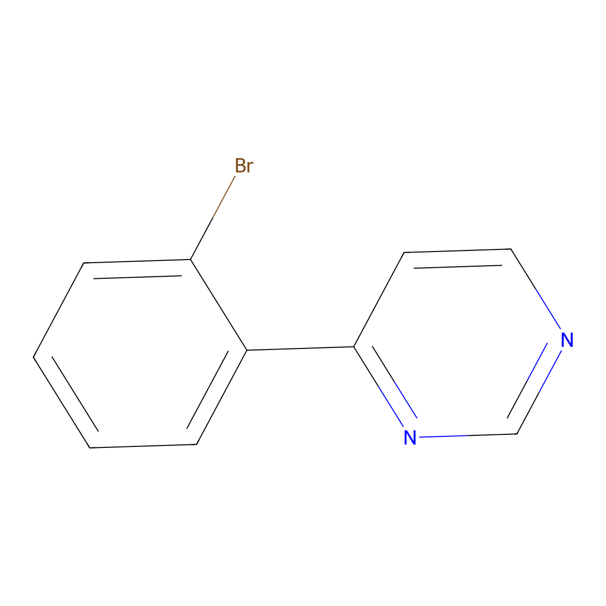 4-(2-Bromophenyl)pyrimidine molecular structure, CAS 1781774-99-9