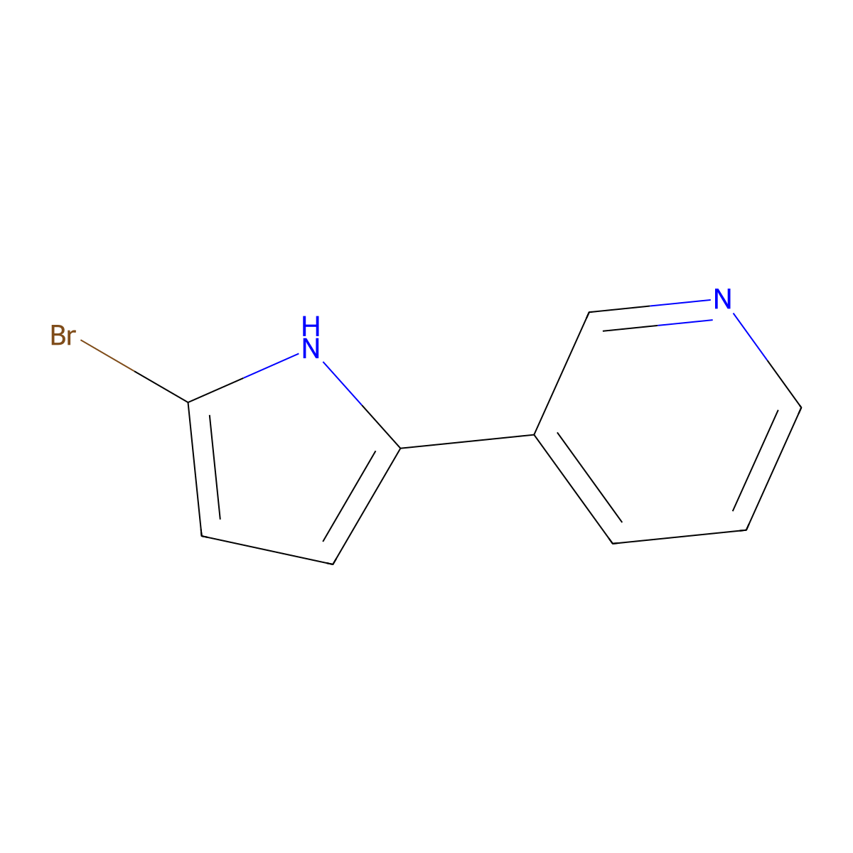 3-(5-Bromo-1h-pyrrol-2-yl)pyridine molecular structure, CAS 1781785-66-7