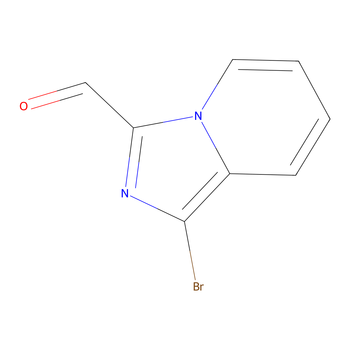 1-Bromoimidazo[1,5-a]pyridine-3-carbaldehyde molecular structure, CAS 1781786-48-8