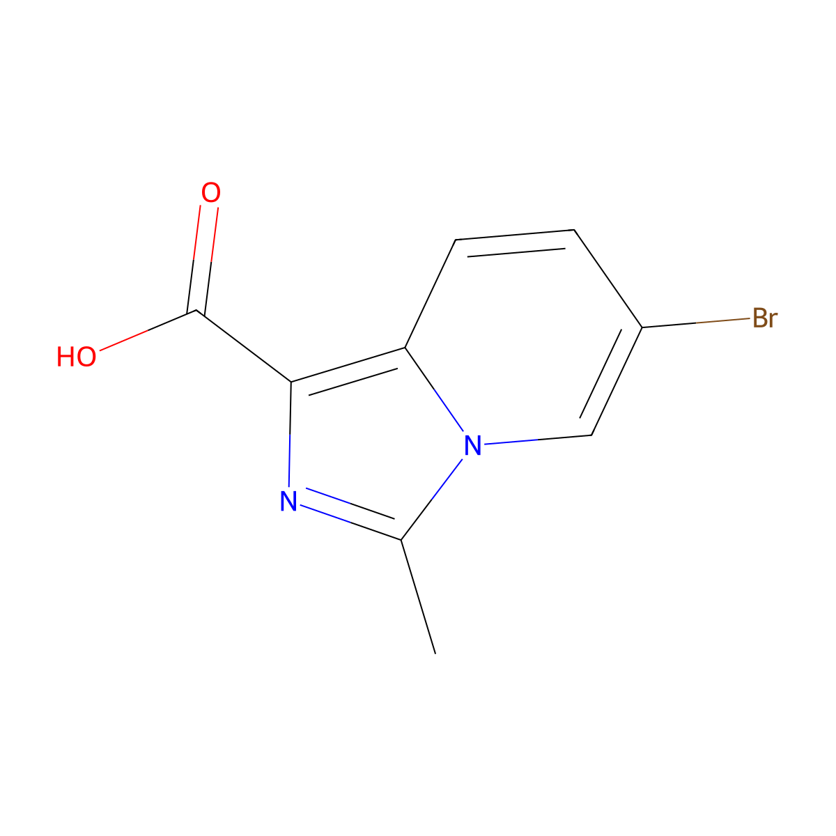 6-Bromo-3-methylimidazo[1,5-A]pyridine-1-carboxylic acid molecular structure, CAS 1781788-55-3