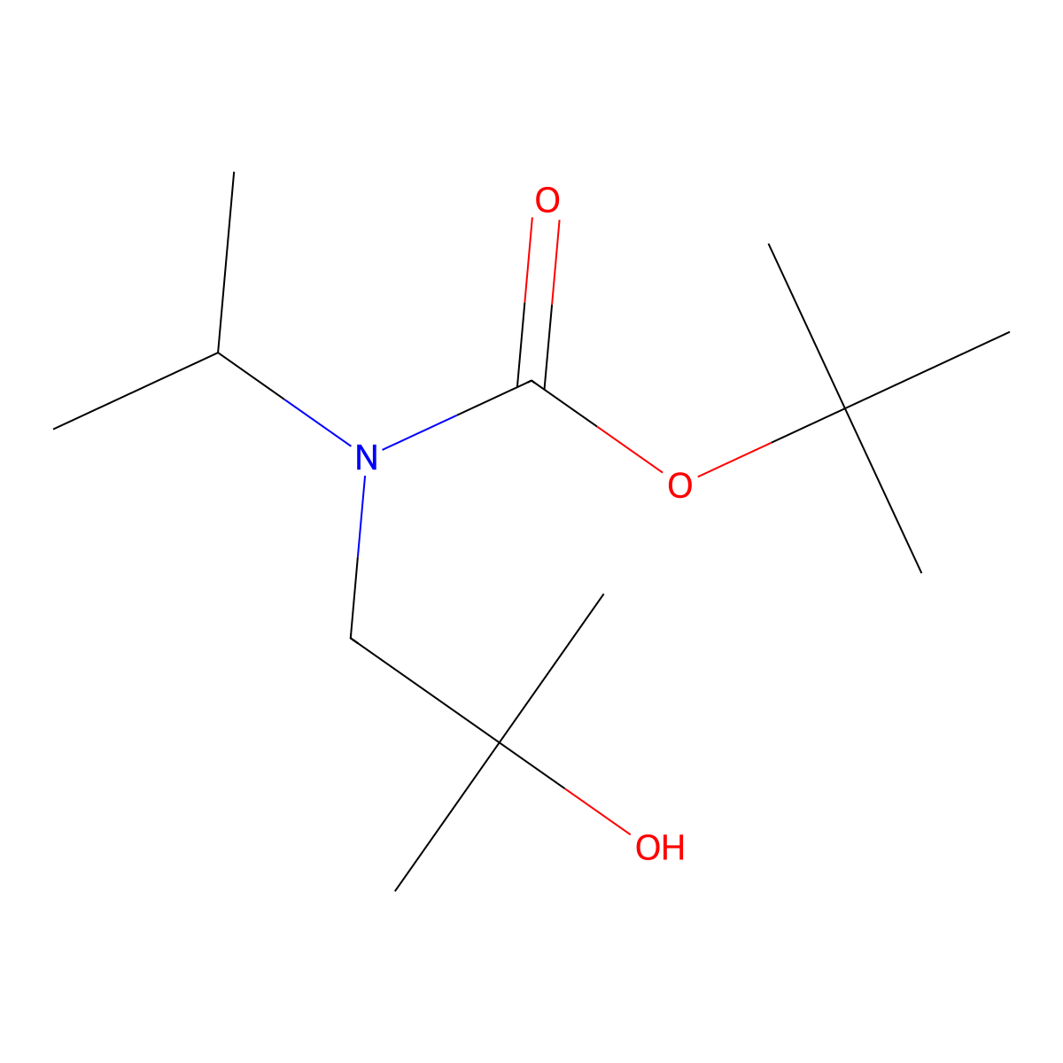 tert-butyl N-(2-hydroxy-2-methylpropyl)-N-(propan-2-yl)carbamate molecular structure, CAS 1781788-58-6