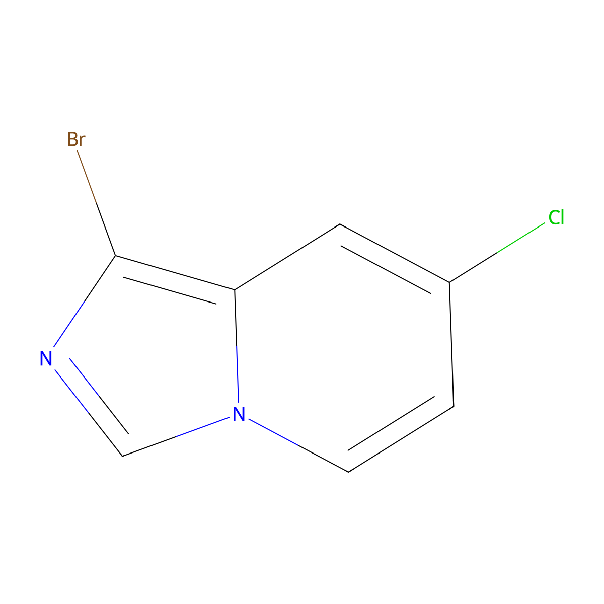 1-Bromo-7-chloroimidazo(1,5-a)pyridine molecular structure, CAS 1781789-02-3