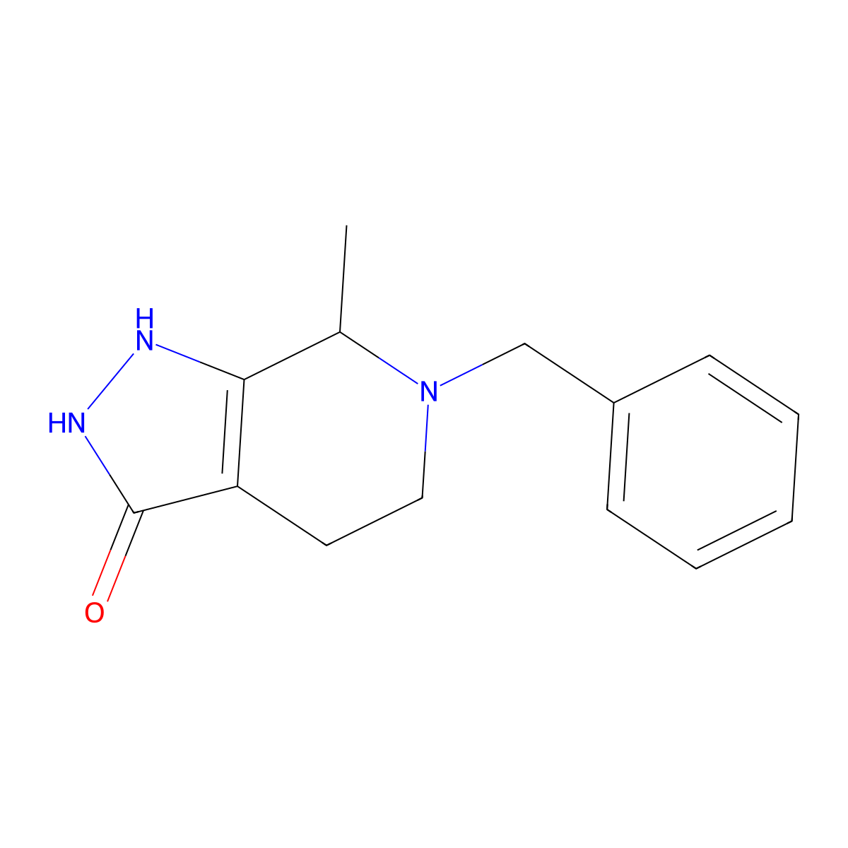 6-benzyl-7-methyl-2,4,5,7-tetrahydro-1H-pyrazolo[3,4-c]pyridin-3-one molecular structure, CAS 1781789-07-8