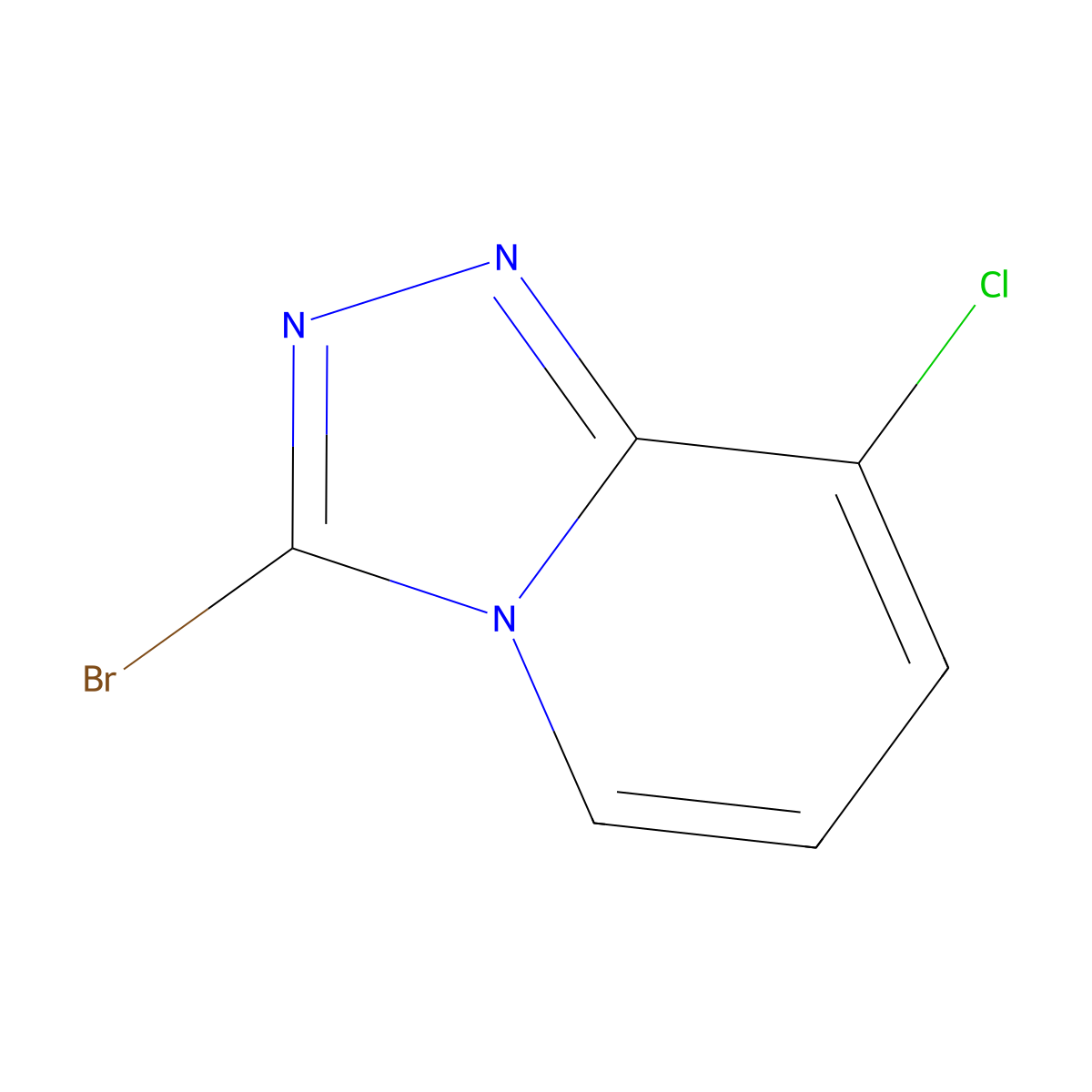 3-Bromo-8-chloro-[1,2,4]triazolo[4,3-a]pyridine molecular structure, CAS 1781790-26-8