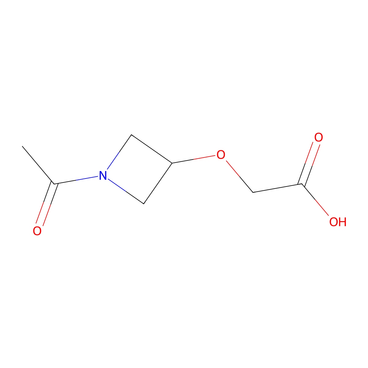 2-((1-Acetylazetidin-3-yl)oxy)acetic acid molecular structure, CAS 1781792-63-9