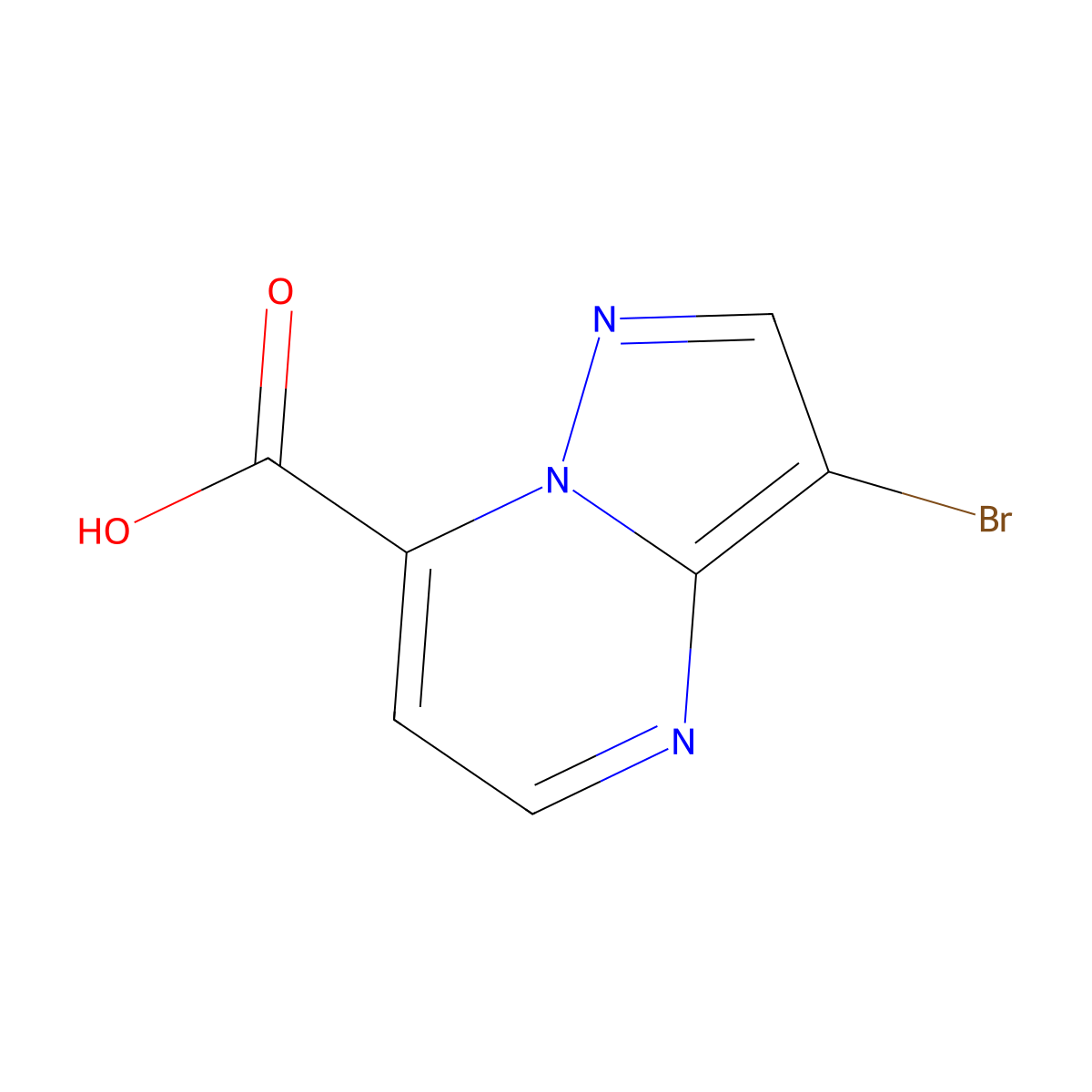 3-Bromopyrazolo[1,5-a]pyrimidine-7-carboxylic acid molecular structure, CAS 1781793-57-4