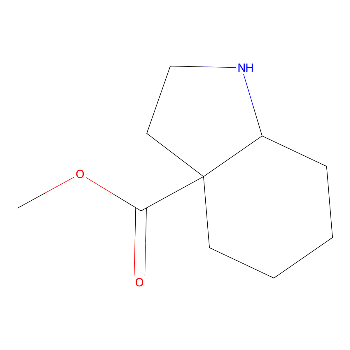 Methyl octahydro-1H-indole-3a-carboxylate molecular structure, CAS 1781794-00-0