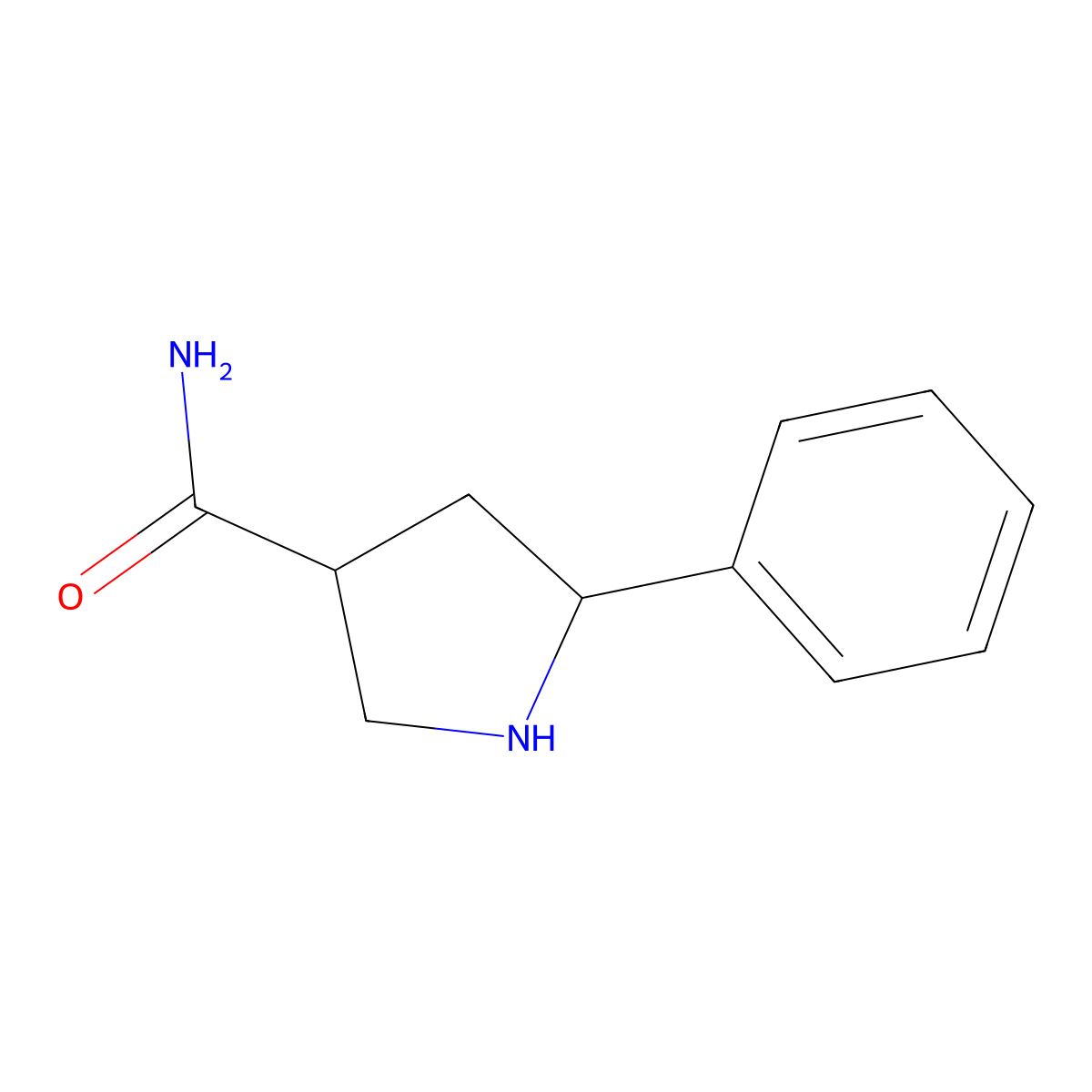 5-Phenylpyrrolidine-3-carboxamide molecular structure, CAS 1781796-84-6