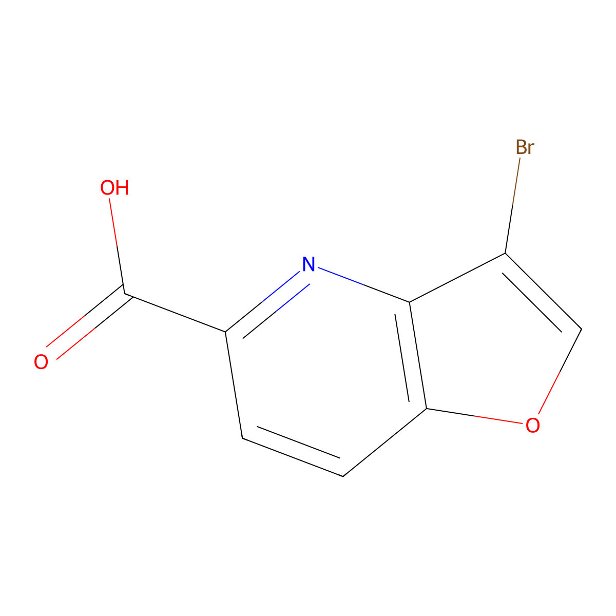 3-Bromofuro[3,2-b]pyridine-5-carboxylic acid molecular structure, CAS 1781797-87-2