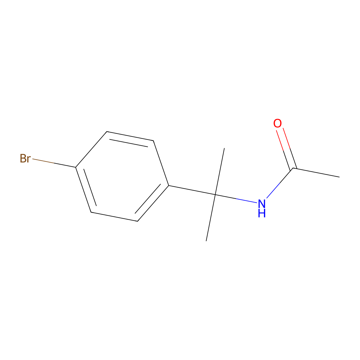 N-(2-(4-Bromophenyl)propan-2-YL)acetamide molecular structure, CAS 17818-09-6