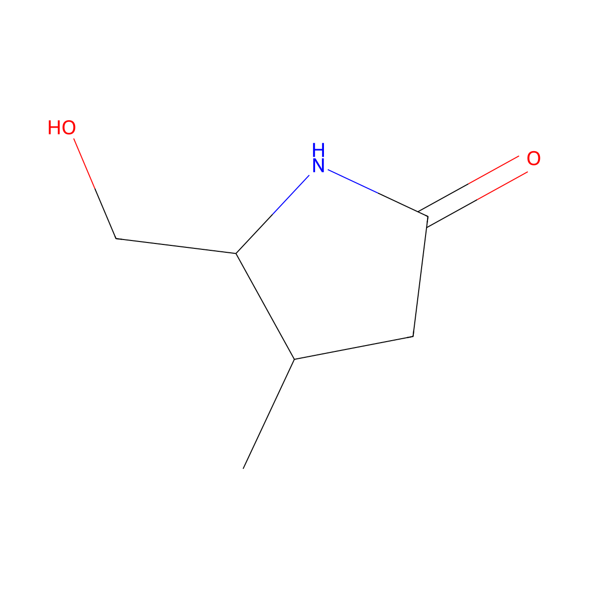 5-Hydroxymethyl-4-methyl-pyrrolidin-2-one molecular structure, CAS 1781800-61-0