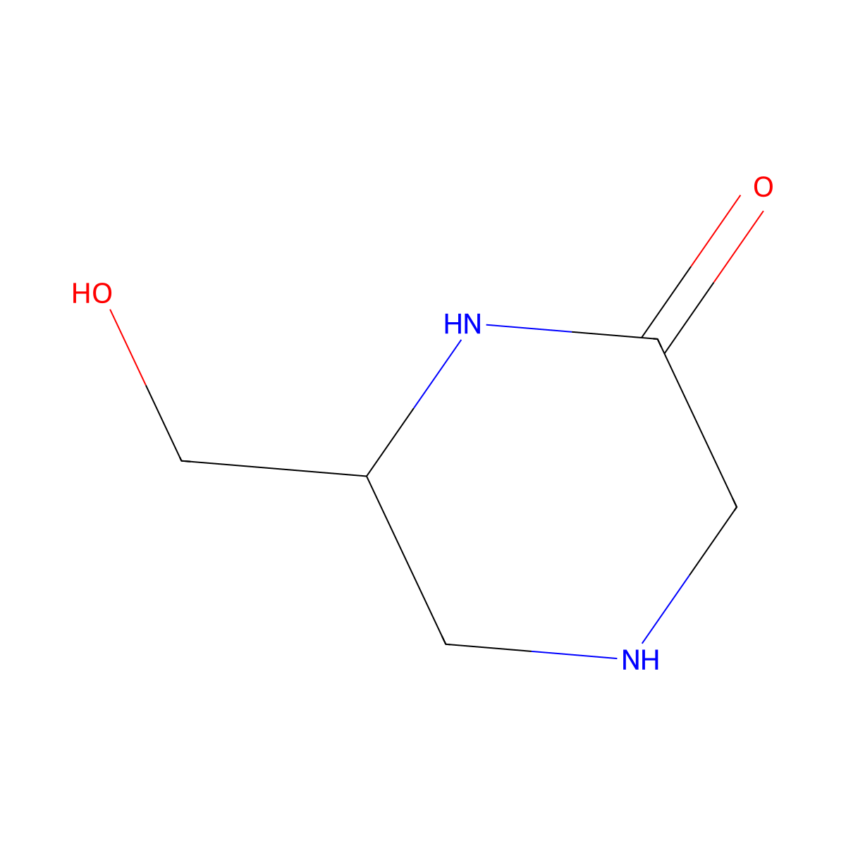 6-(Hydroxymethyl)piperazin-2-one molecular structure, CAS 1781800-75-6