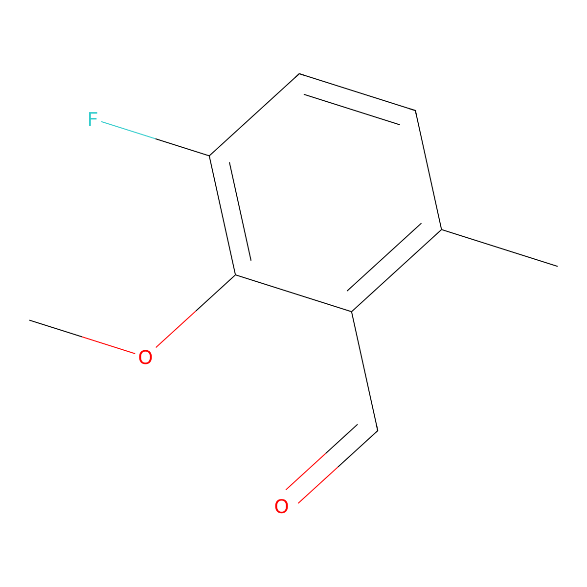 3-Fluoro-2-methoxy-6-methylbenzaldehyde molecular structure, CAS 1781804-36-1