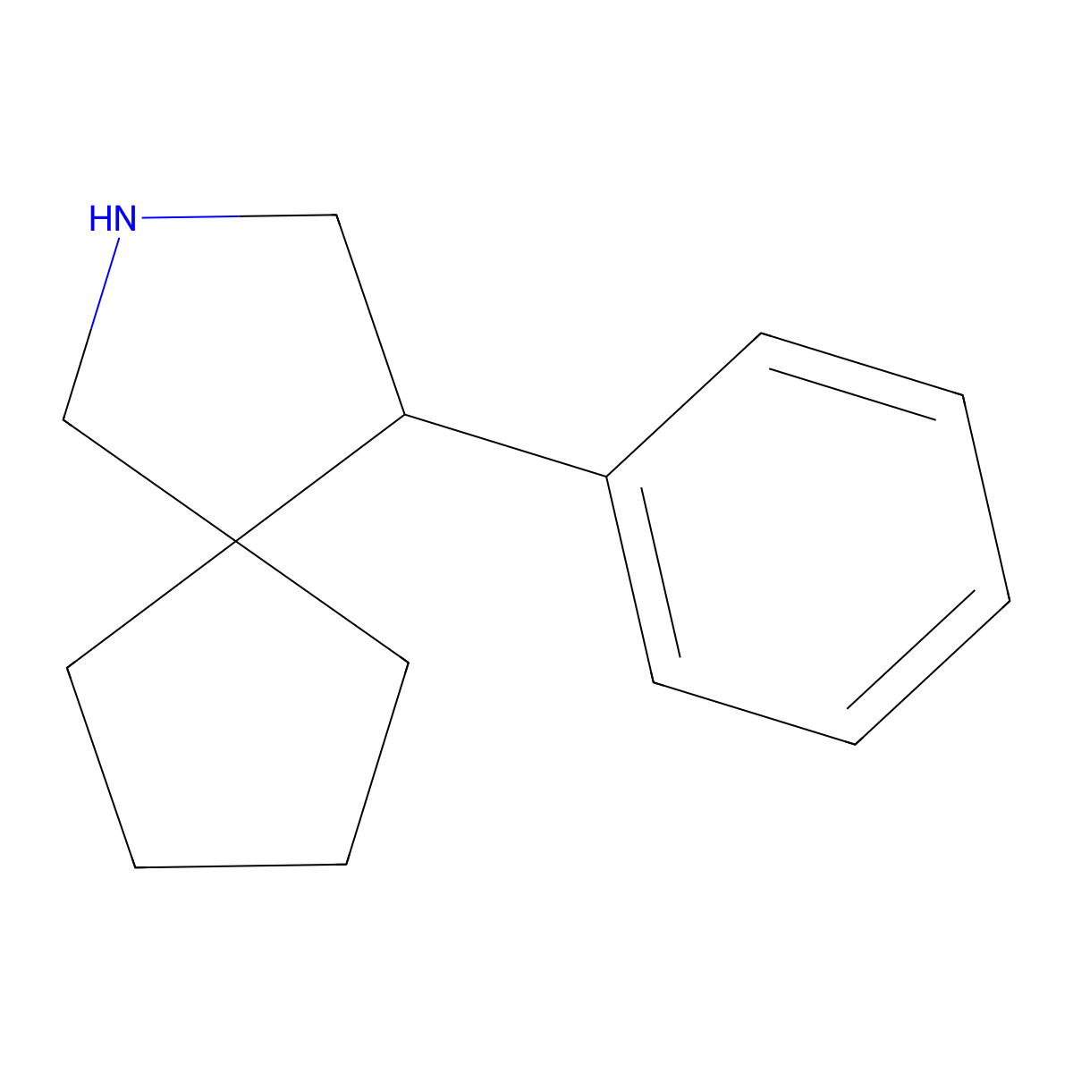 4-Phenyl-2-azaspiro[4.4]nonane molecular structure, CAS 1781814-59-2