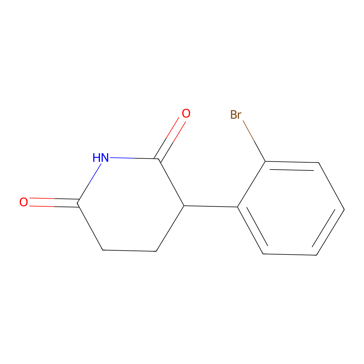 3-(2-Bromophenyl)piperidine-2,6-dione molecular structure, CAS 1781834-10-3