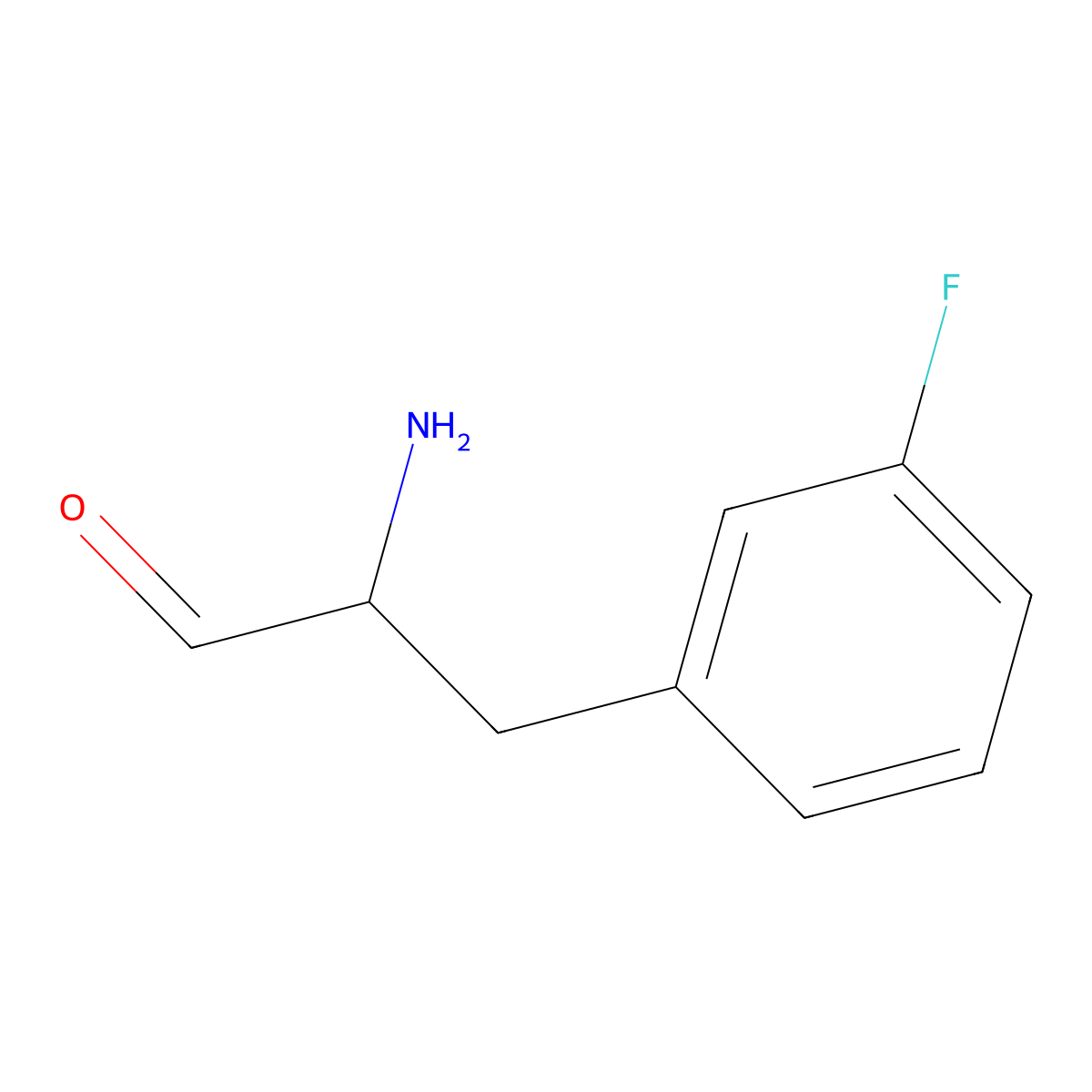 2-Amino-3-(3-fluorophenyl)propanal molecular structure, CAS 1781837-93-1