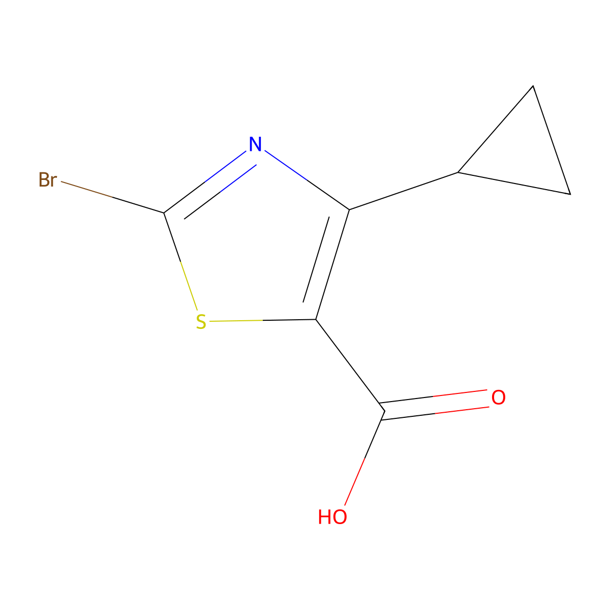 2-Bromo-4-cyclopropylthiazole-5-carboxylic acid molecular structure, CAS 1781843-53-5