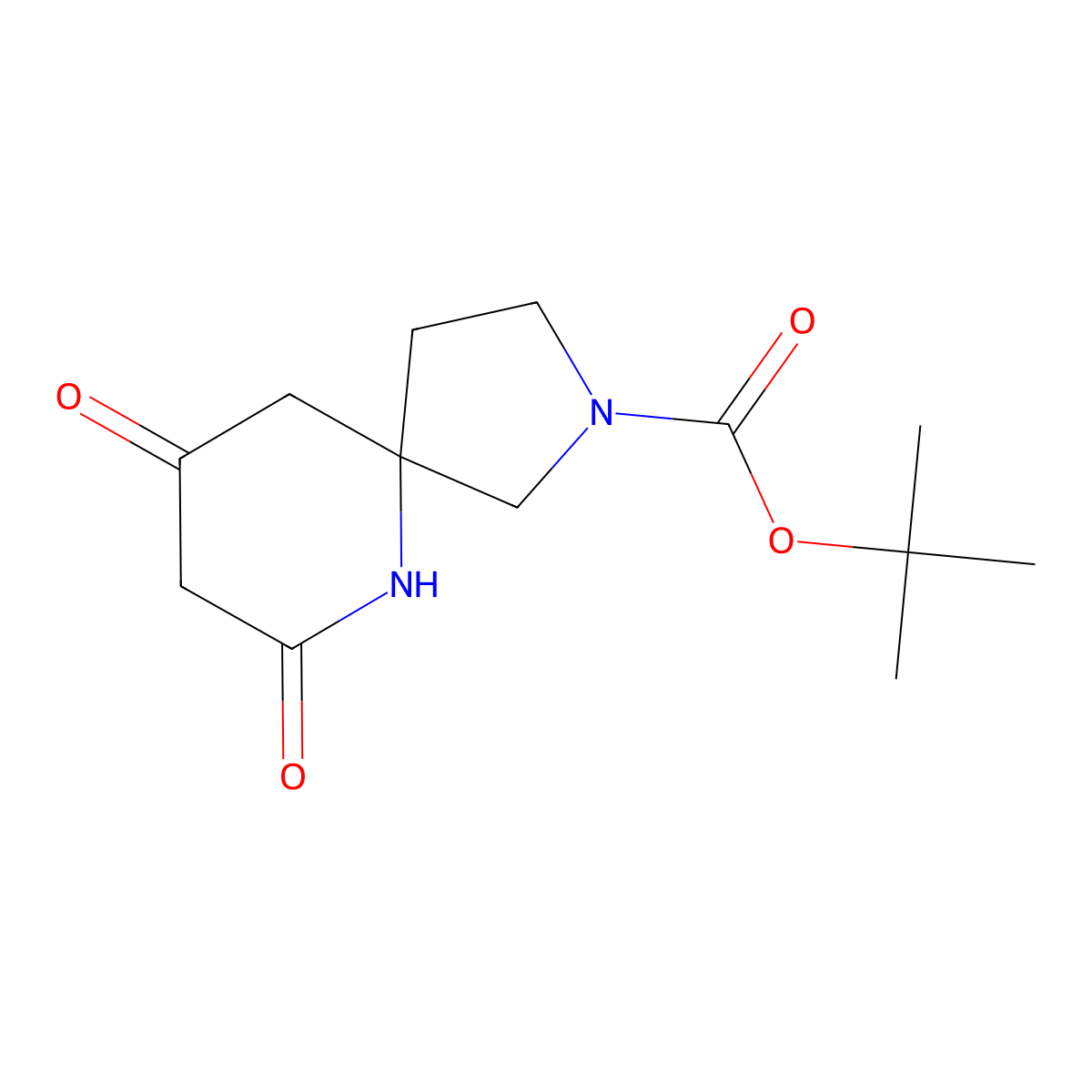 Tert-butyl7,9-dioxo-2,6-diazaspiro[4.5]decane-2-carboxylate molecular structure, CAS 1781844-12-9