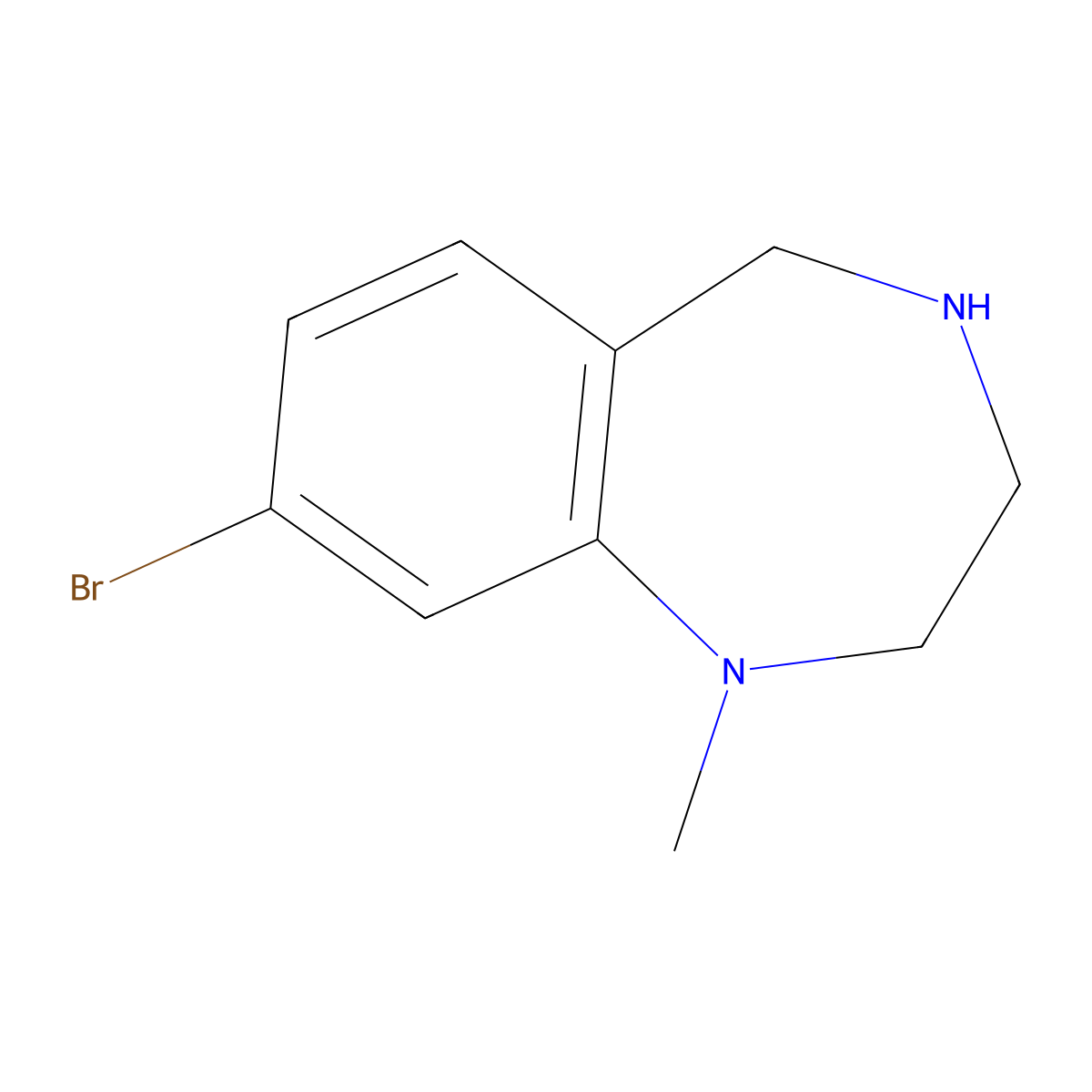 8-bromo-1-methyl-2,3,4,5-tetrahydro-1H-1,4-benzodiazepine molecular structure, CAS 1781844-70-9
