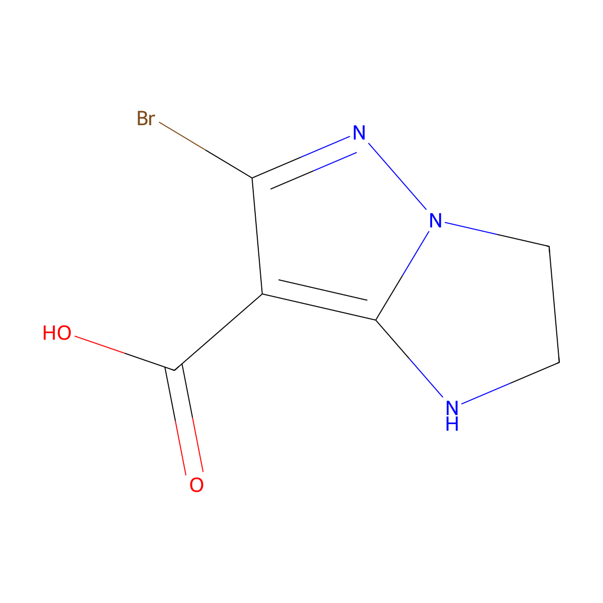 6-bromo-1H,2H,3H-pyrazolo[1,5-a]imidazole-7-carboxylic acid molecular structure, CAS 1781844-89-0