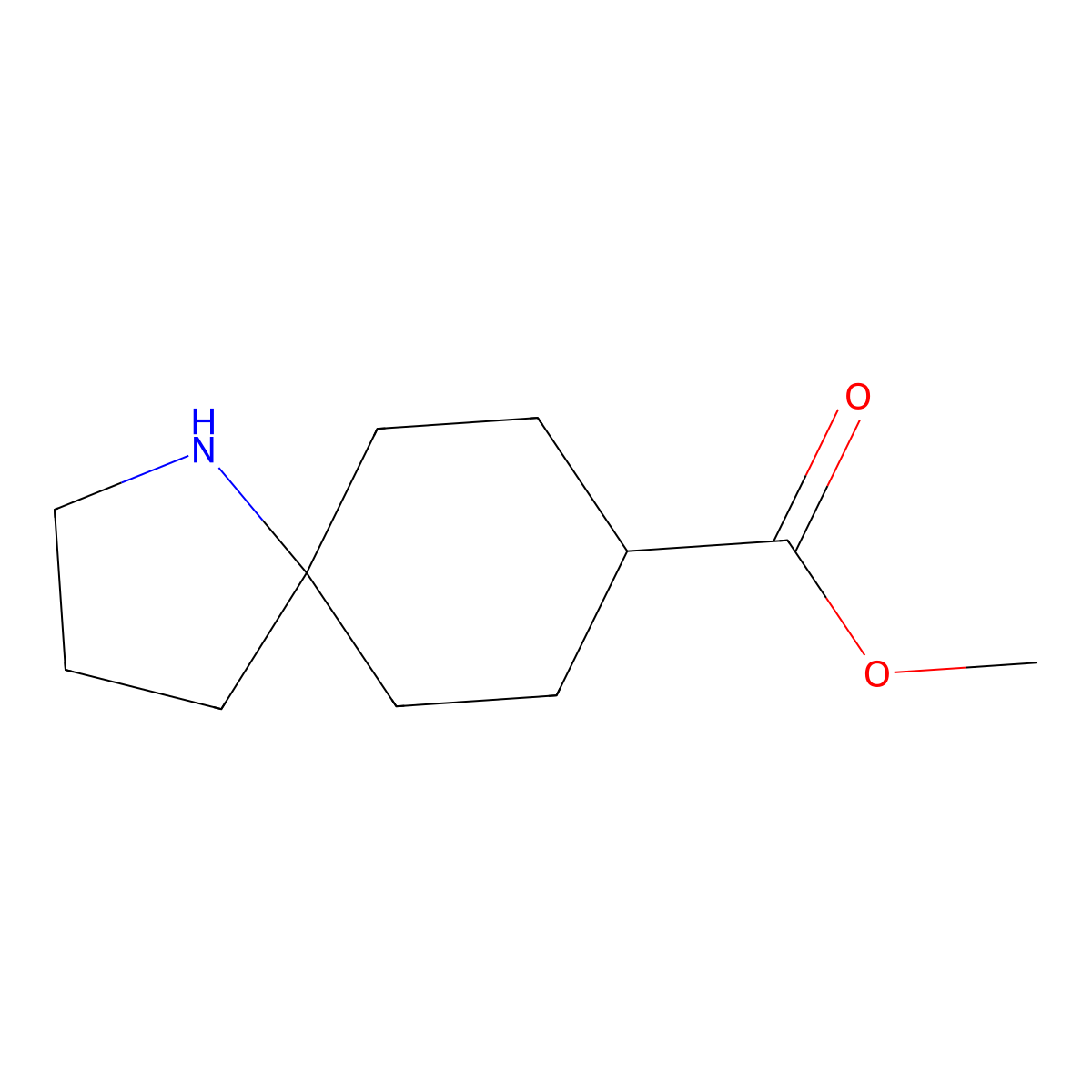 Methyl 1-azaspiro[4.5]decane-8-carboxylate molecular structure, CAS 1781845-85-9