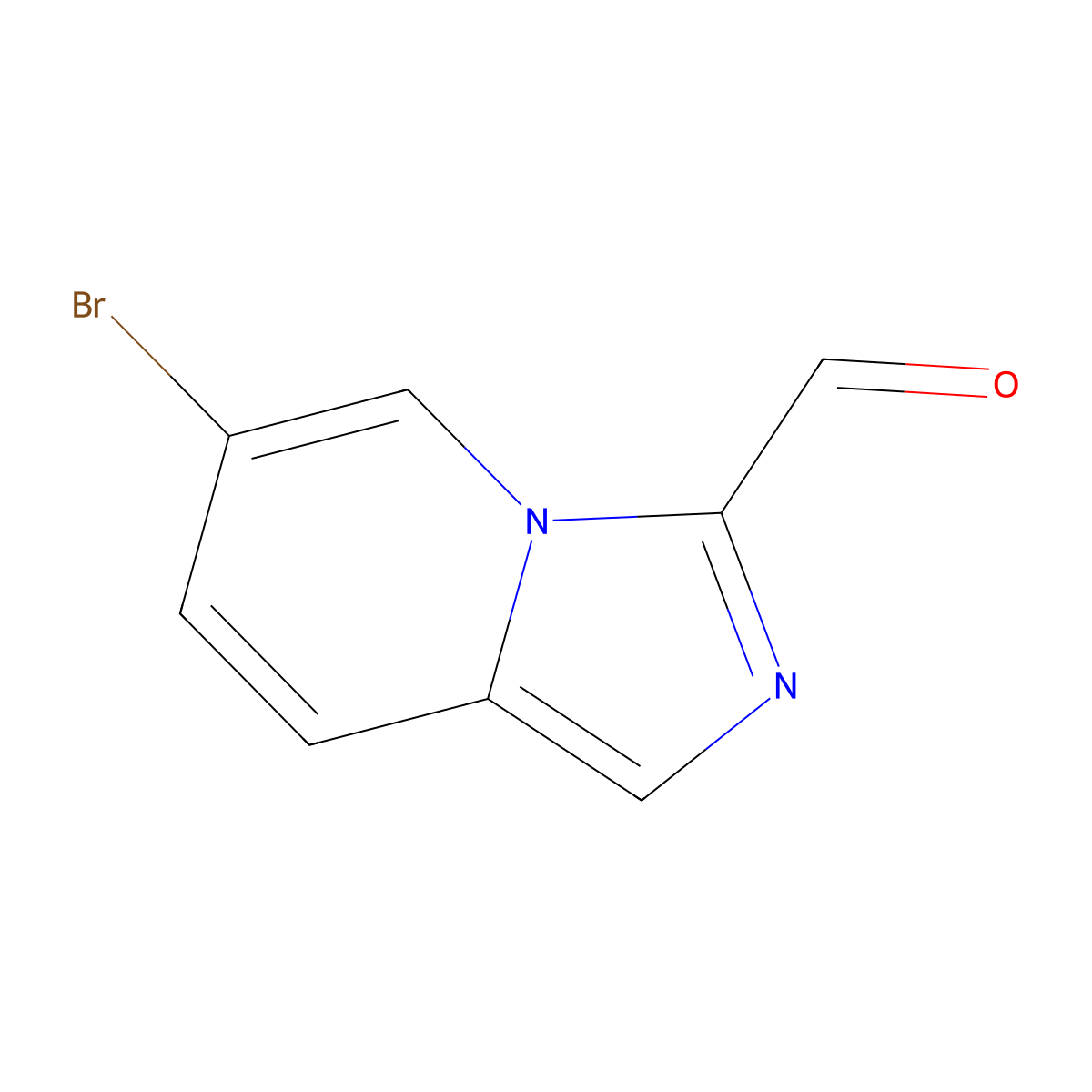 6-Bromoimidazo[1,5-a]pyridine-3-carbaldehyde molecular structure, CAS 1781849-59-9