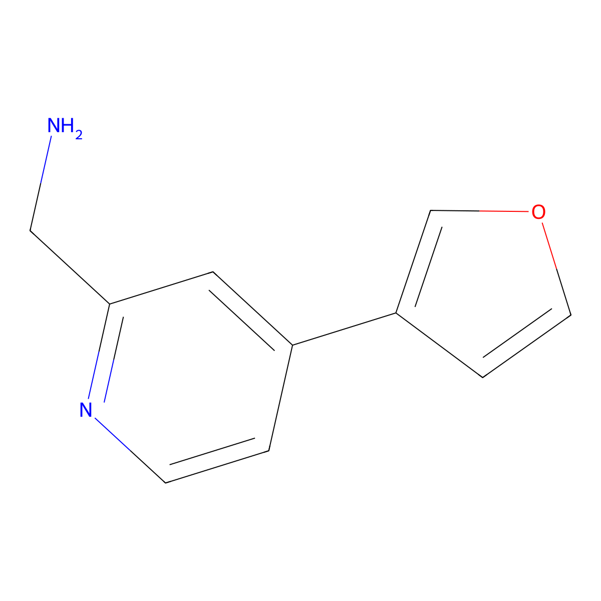 [4-(Furan-3-yl)pyridin-2-yl]methanamine molecular structure, CAS 1781863-39-5