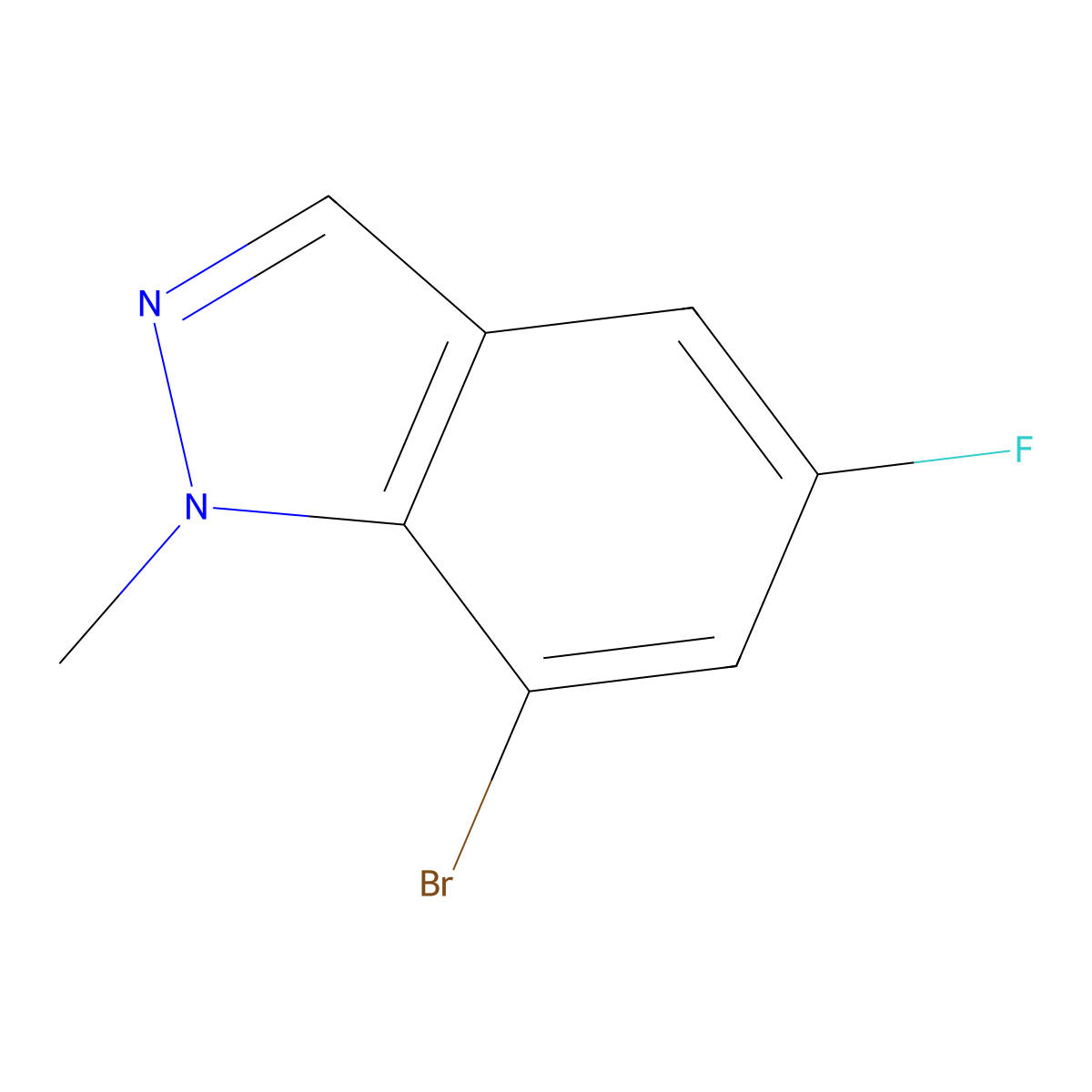 7-Bromo-5-fluoro-1-methyl-1H-indazole molecular structure, CAS 1781864-19-4
