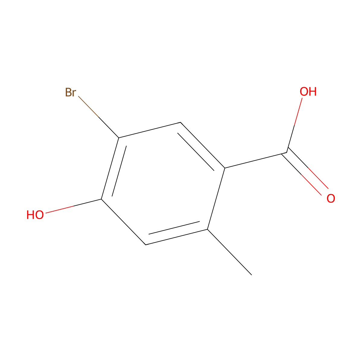 5-Bromo-4-hydroxy-2-methylbenZoic acid molecular structure, CAS 1781865-44-8