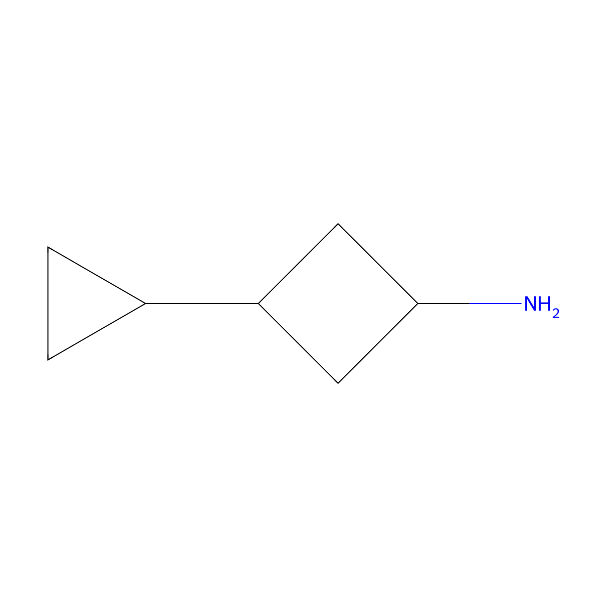 3-Cyclopropylcyclobutan-1-amine molecular structure, CAS 1781866-28-1