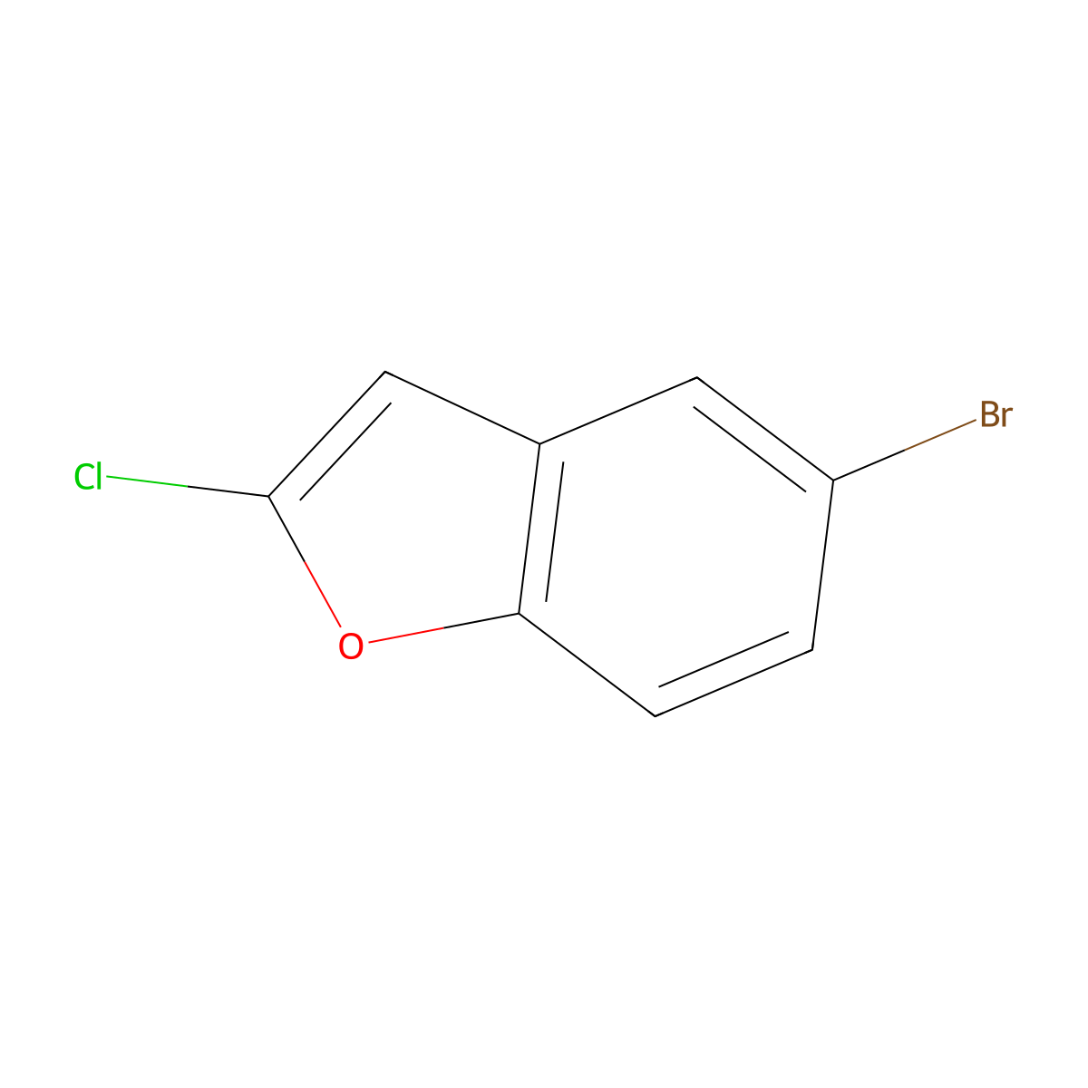 5-Bromo-2-chlorobenzofuran molecular structure, CAS 1781866-71-4