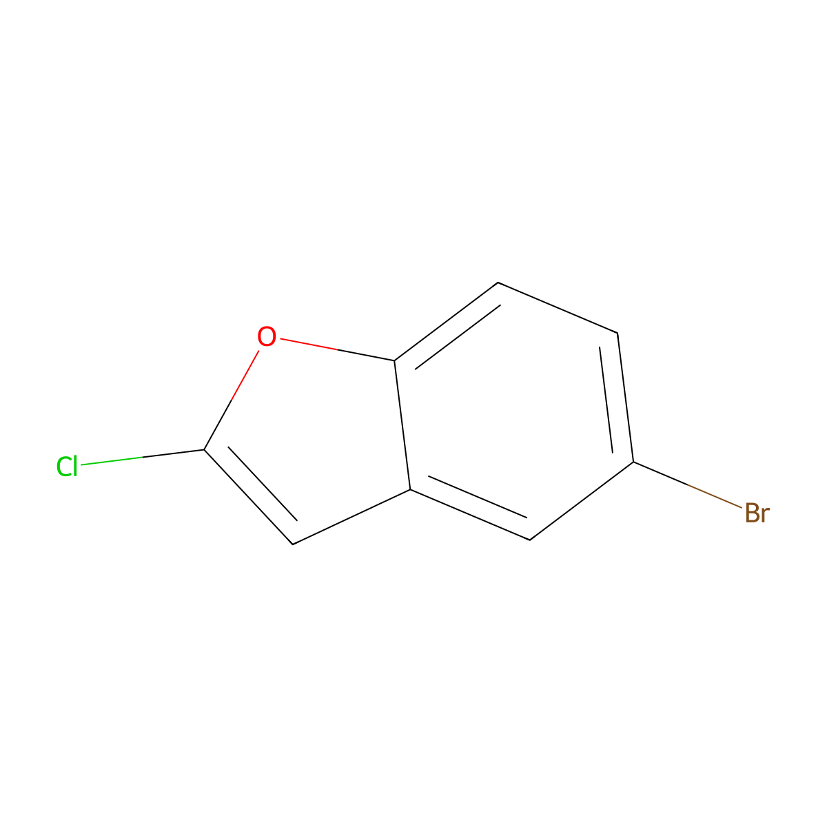 5-Bromo-2-chlorobenzofuran molecular structure, CAS 1781866-71-4