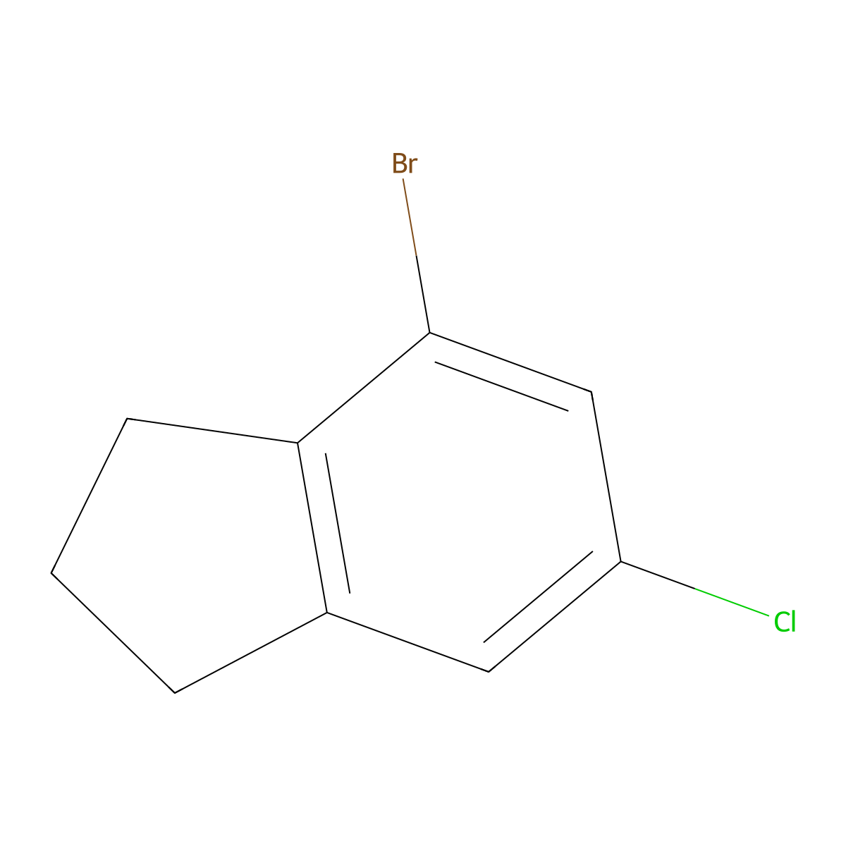 4-bromo-6-chloro-2,3-dihydro-1H-indene molecular structure, CAS 1781866-84-9