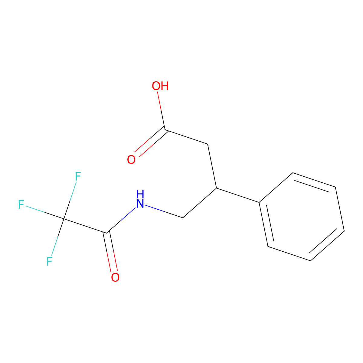 3-Phenyl-4-[(trifluoroacetyl)amino]butanoic acid molecular structure, CAS 1781867-67-1