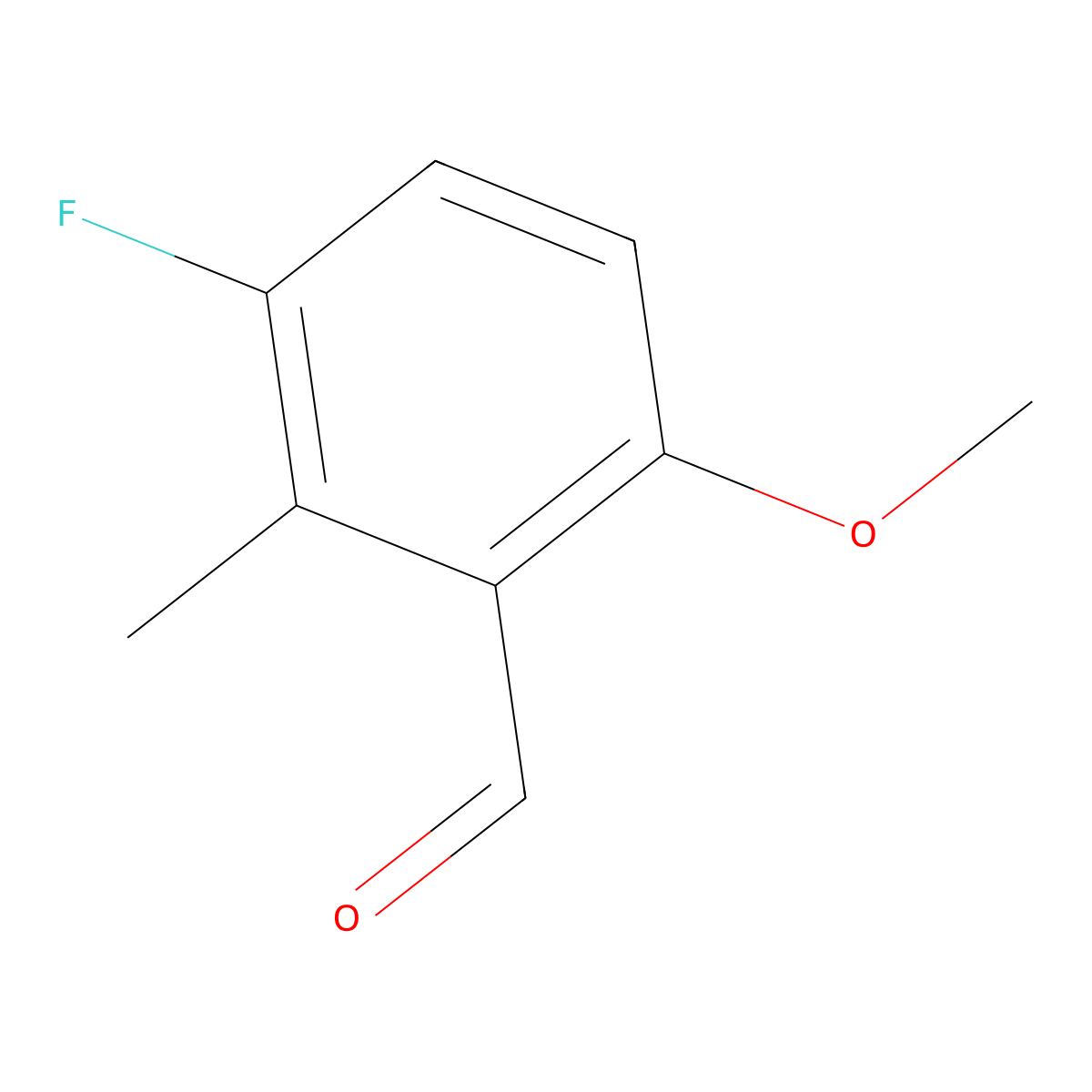 3-Fluoro-6-methoxy-2-methylbenzaldehyde molecular structure, CAS 1781868-49-2