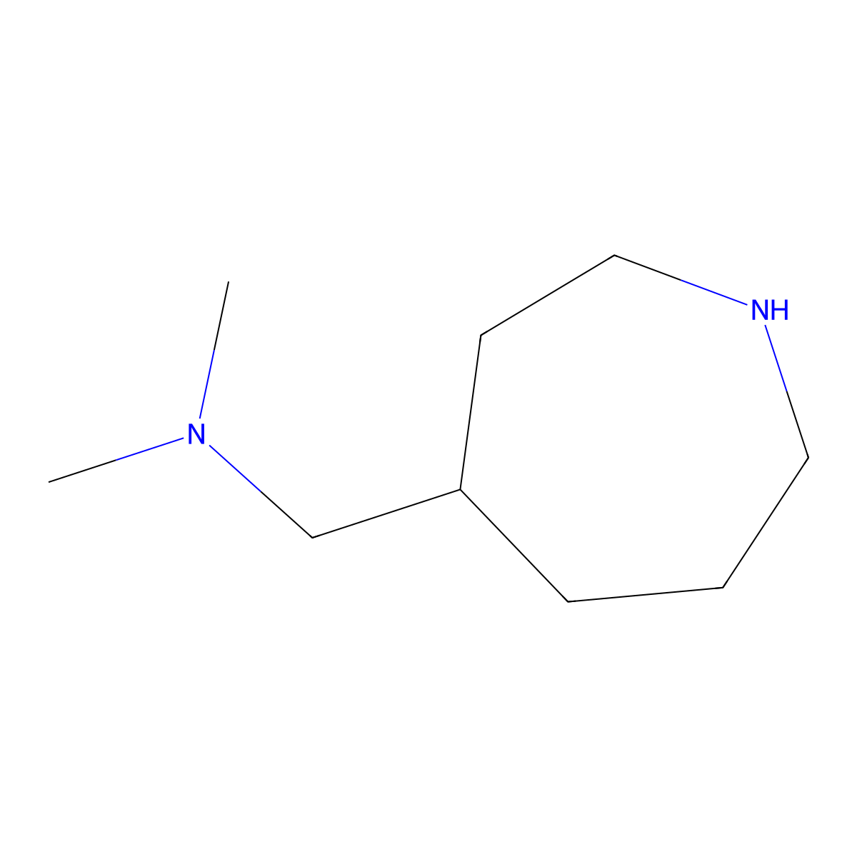 [(Azepan-4-yl)methyl]dimethylamine molecular structure, CAS 1781870-38-9